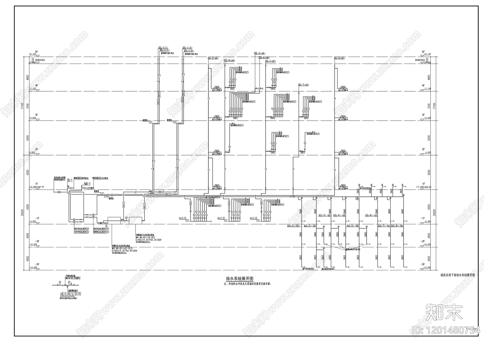 消防给水系统施工图下载【ID:1201480754】