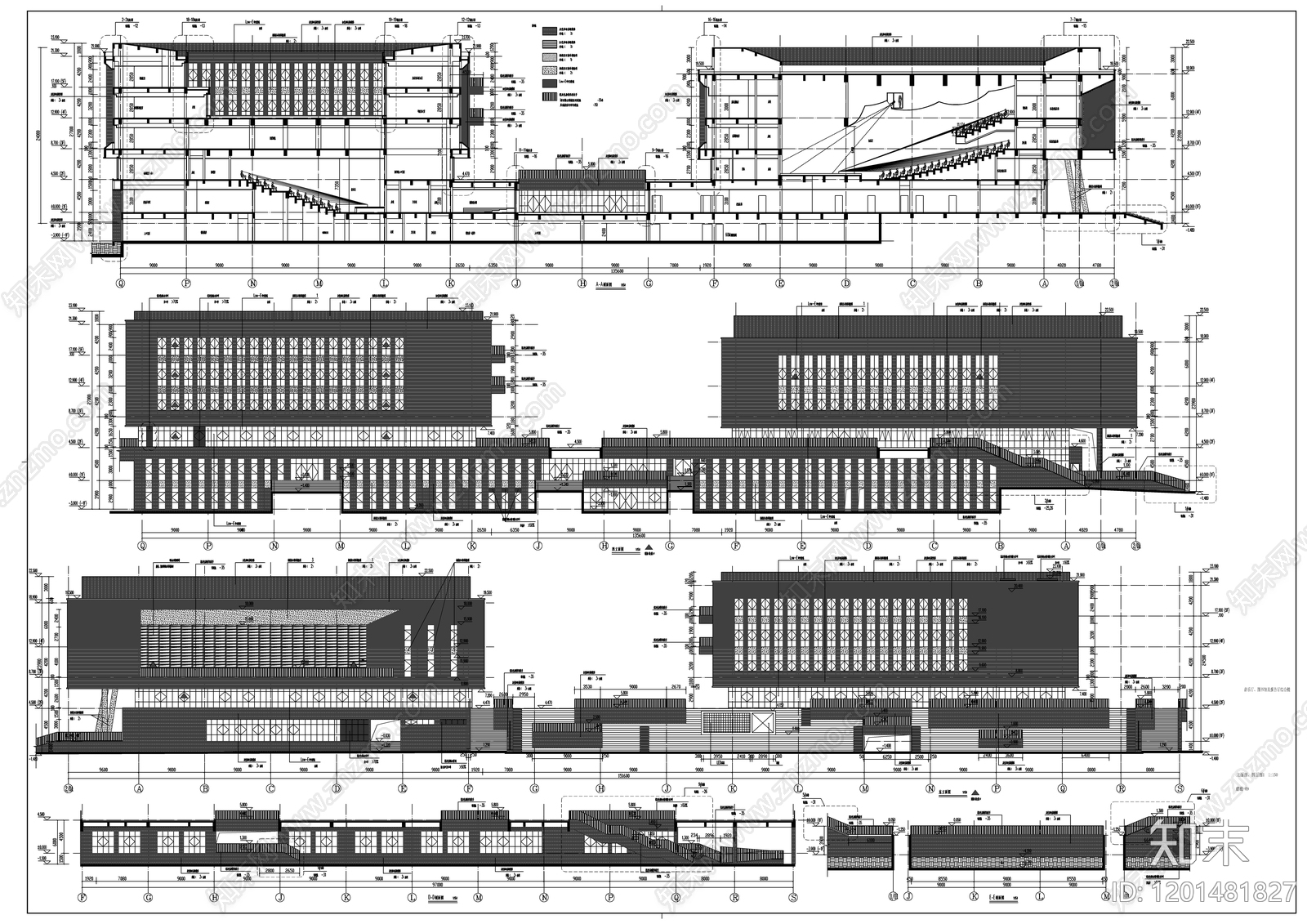 现代图书馆建筑施工图下载【ID:1201481827】