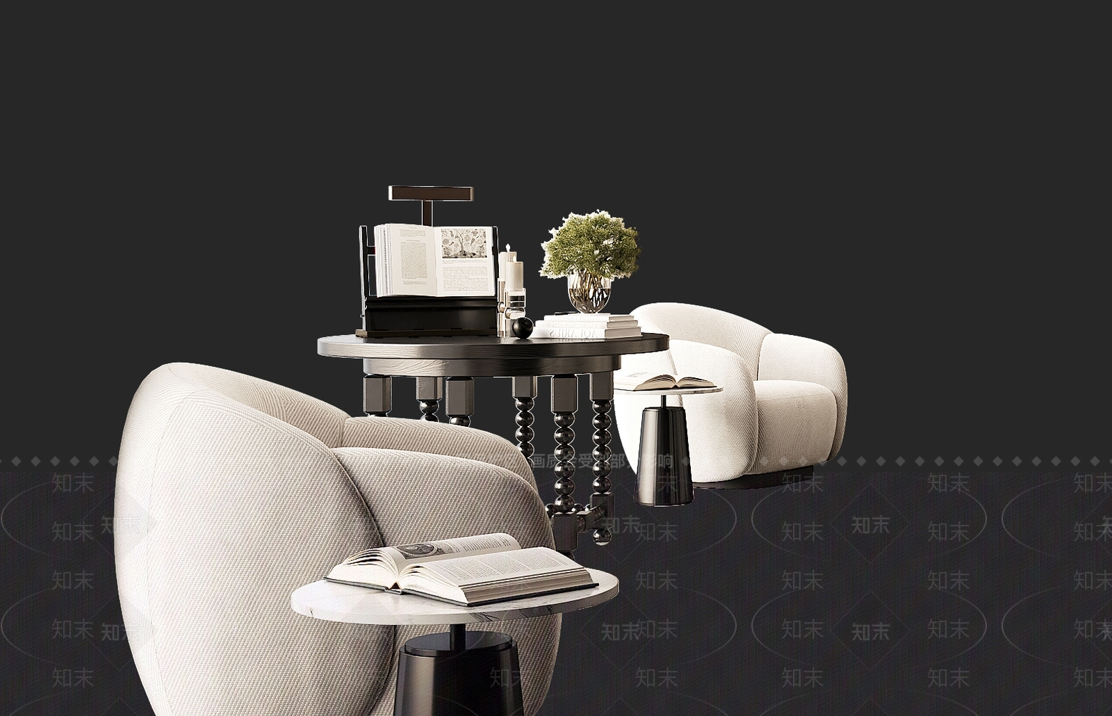 现代单人沙发3D模型下载【ID:1201482235】