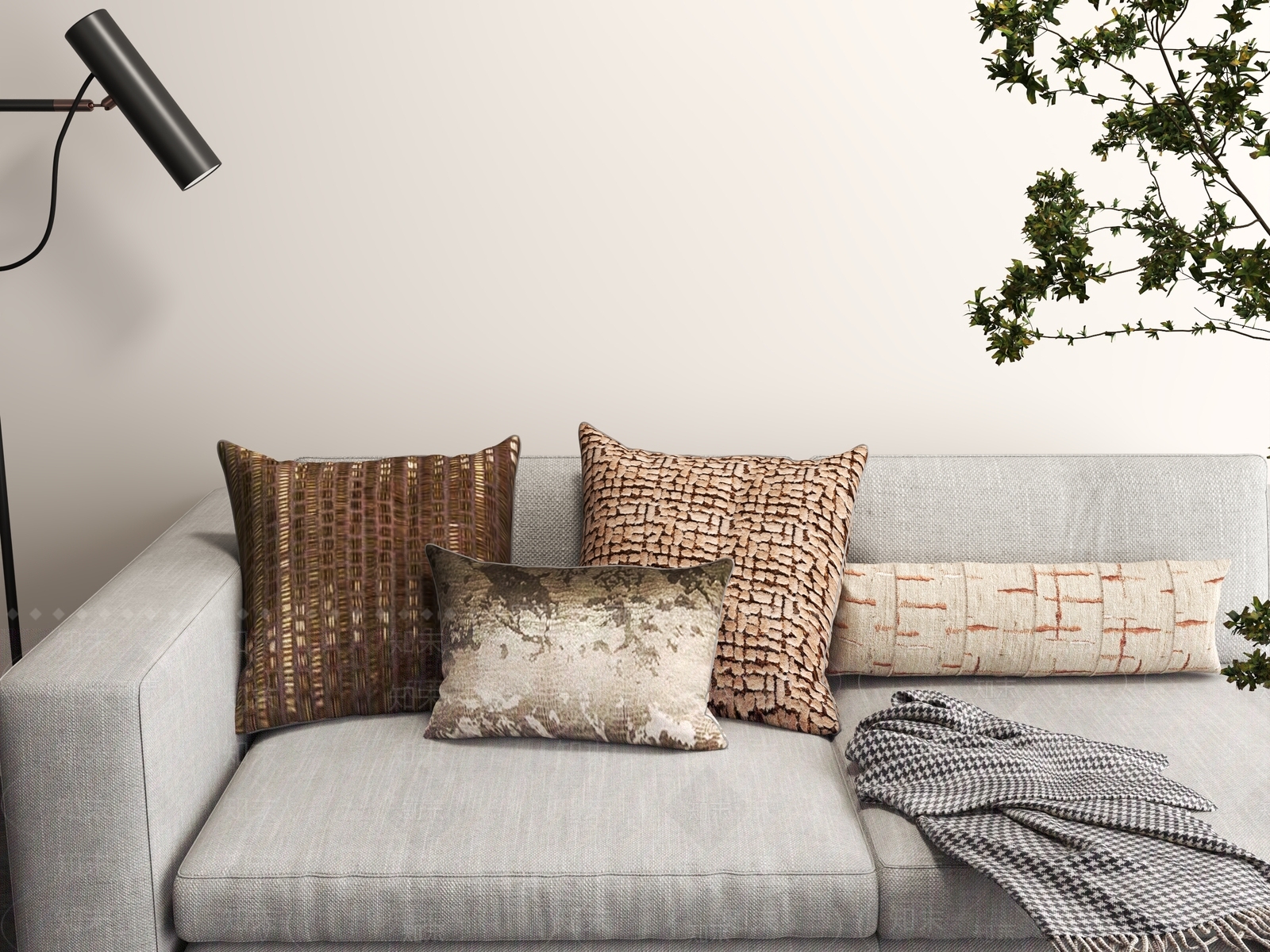 现代轻奢抱枕3D模型下载【ID:1201483167】