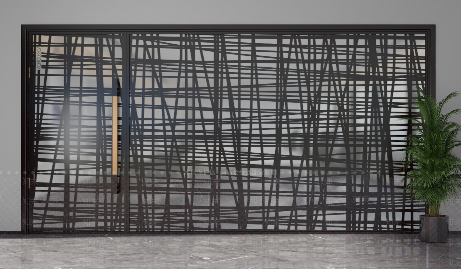 现代隔断3D模型下载【ID:1201484281】