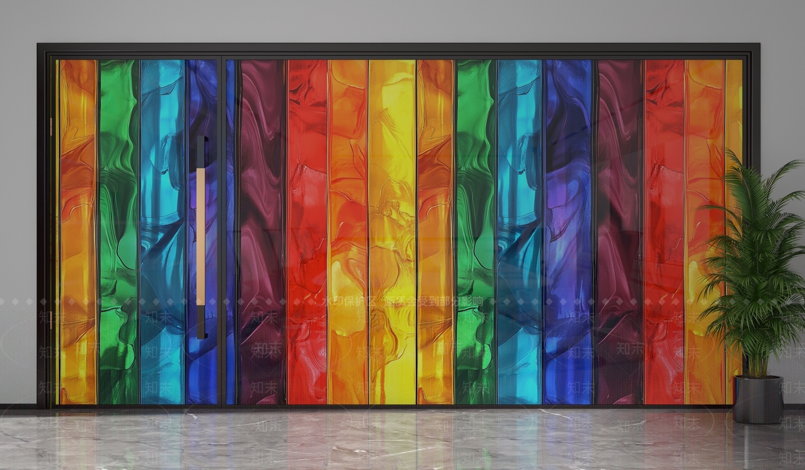 现代隔断3D模型下载【ID:1201484418】