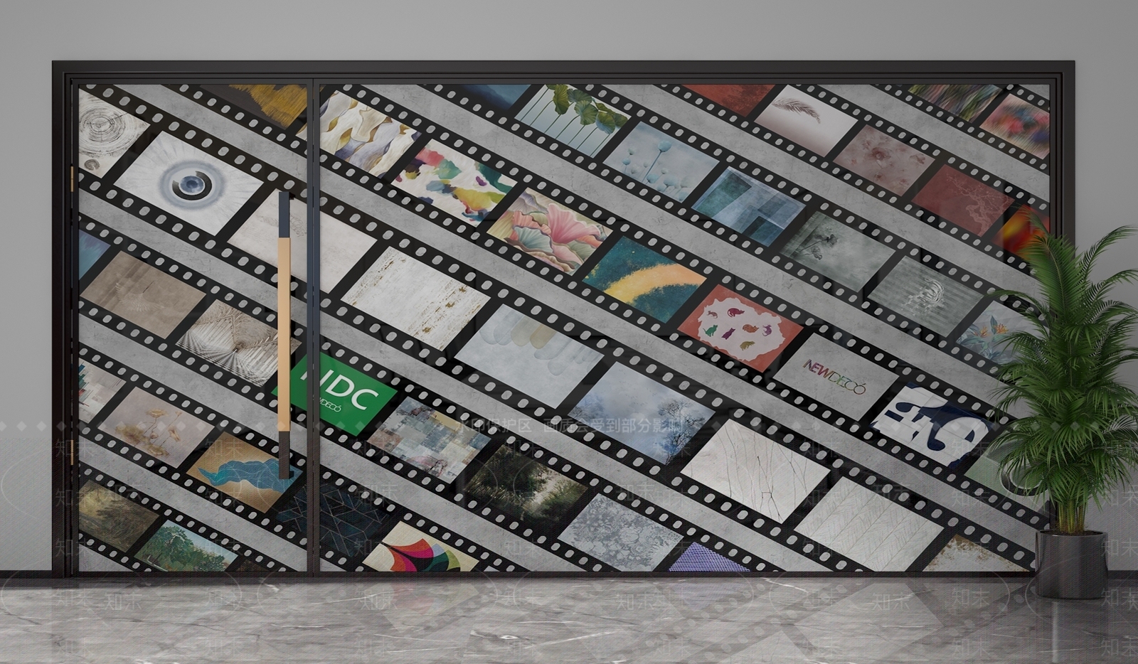 现代隔断3D模型下载【ID:1201484706】