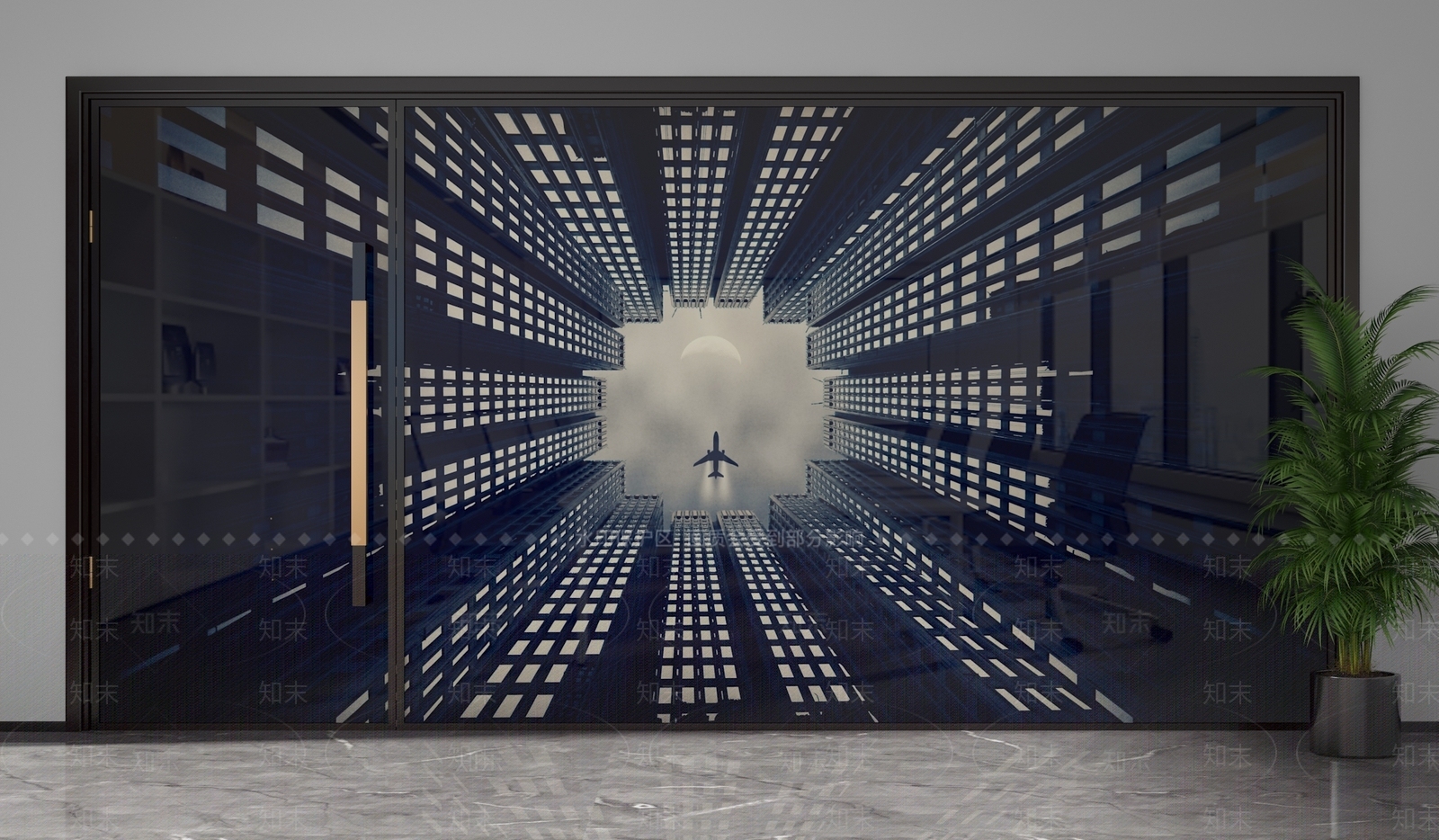 现代隔断3D模型下载【ID:1201485067】