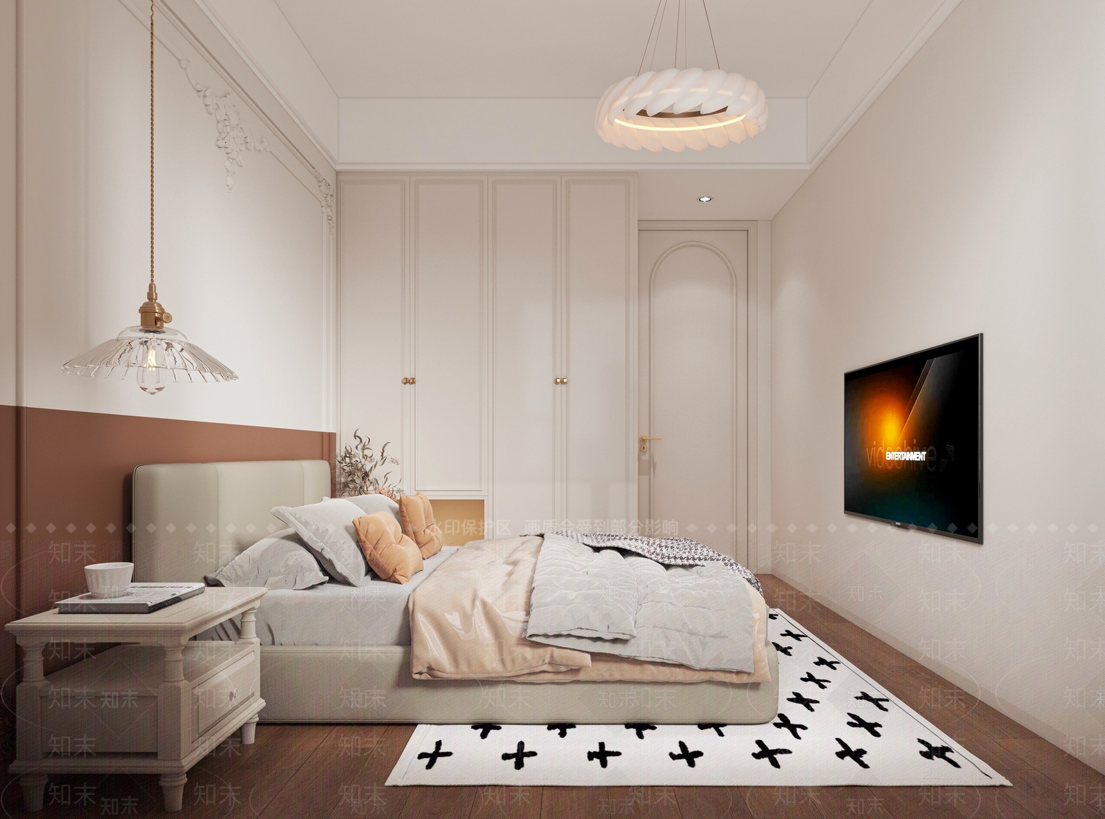 现代简欧家居卧室3D模型下载【ID:1201489795】