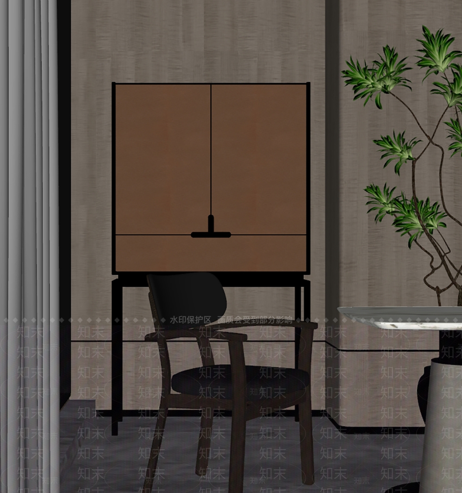 现代新中式其他柜子SU模型下载【ID:1201491410】