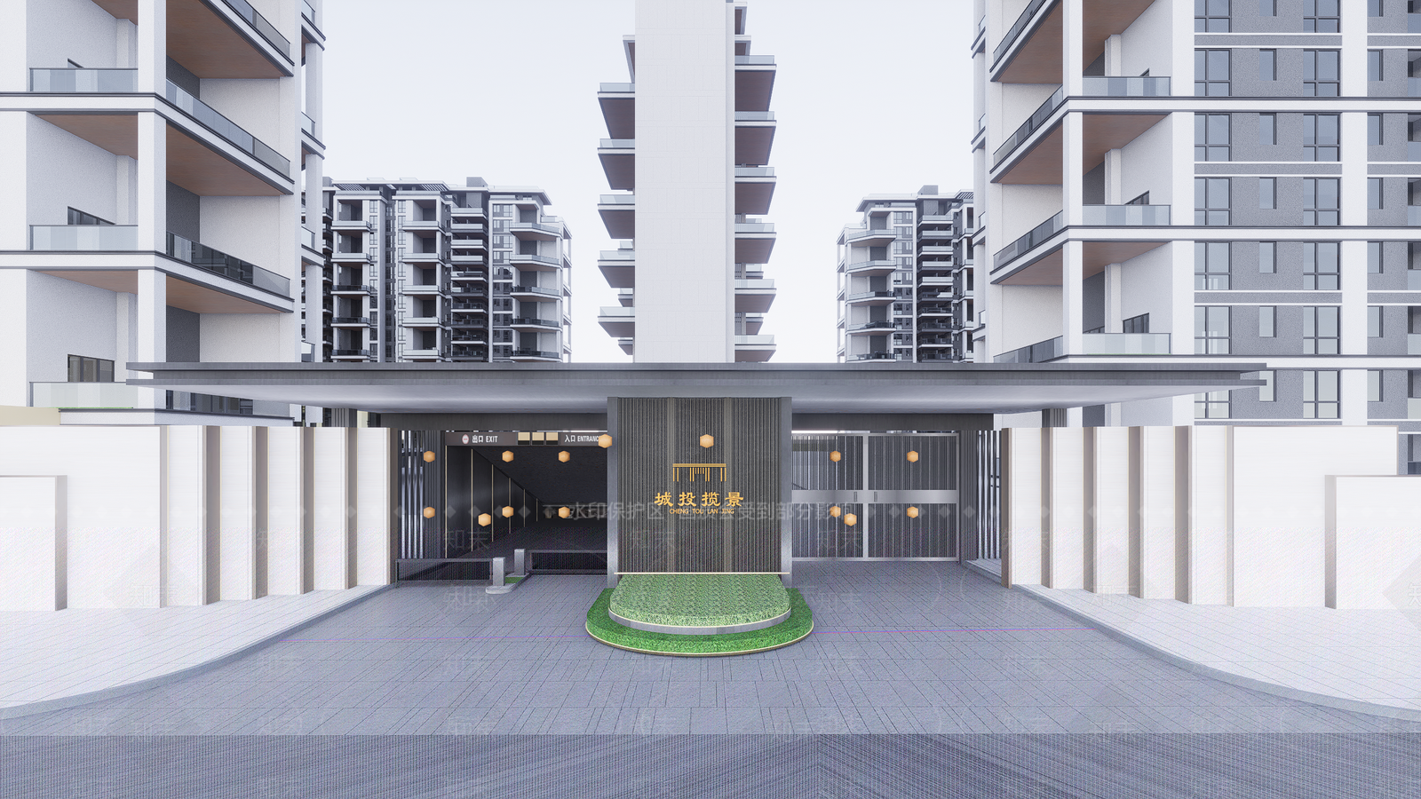 现代小区建筑SU模型下载【ID:1201493298】