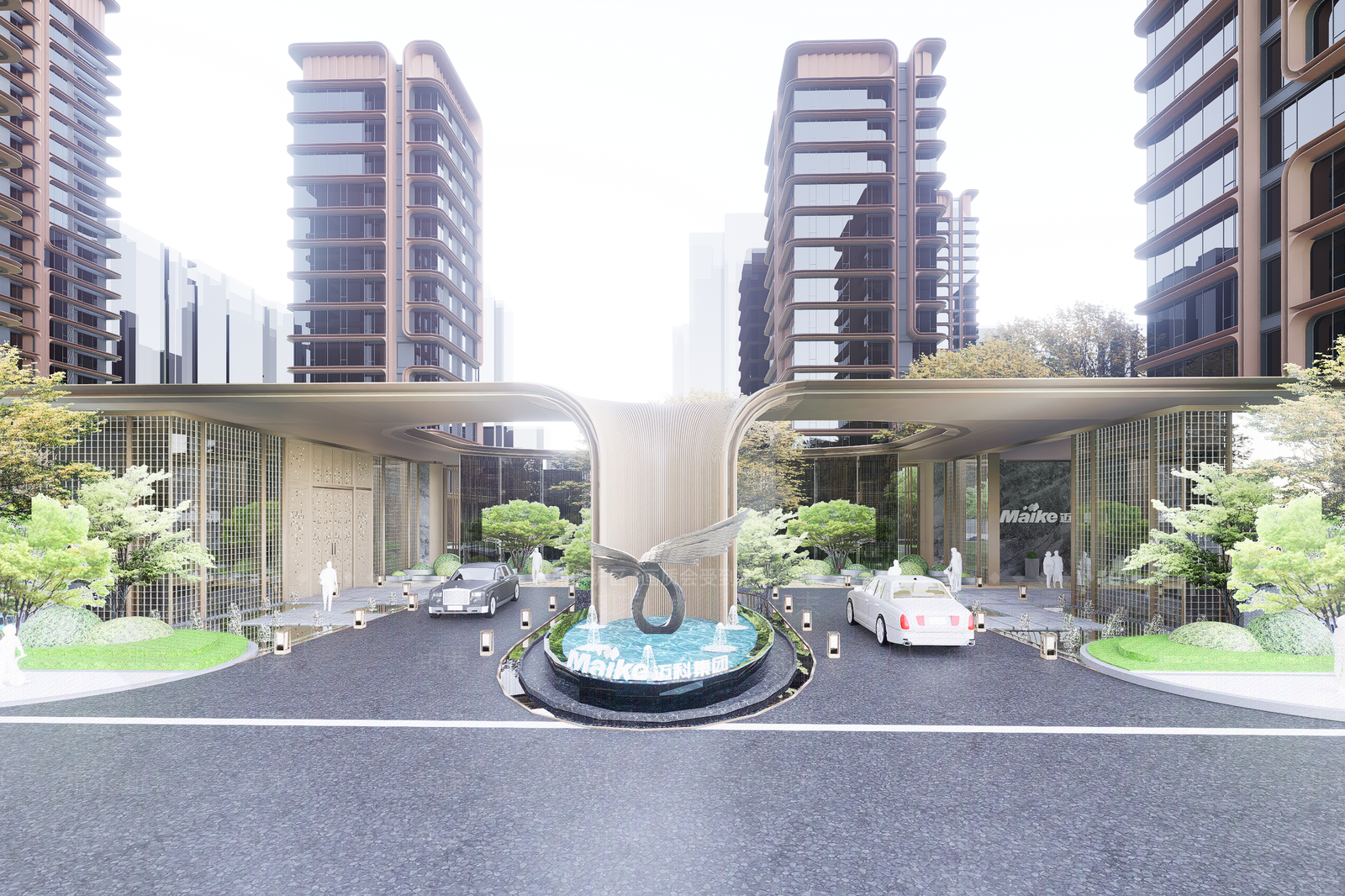 现代小区建筑SU模型下载【ID:1201493525】