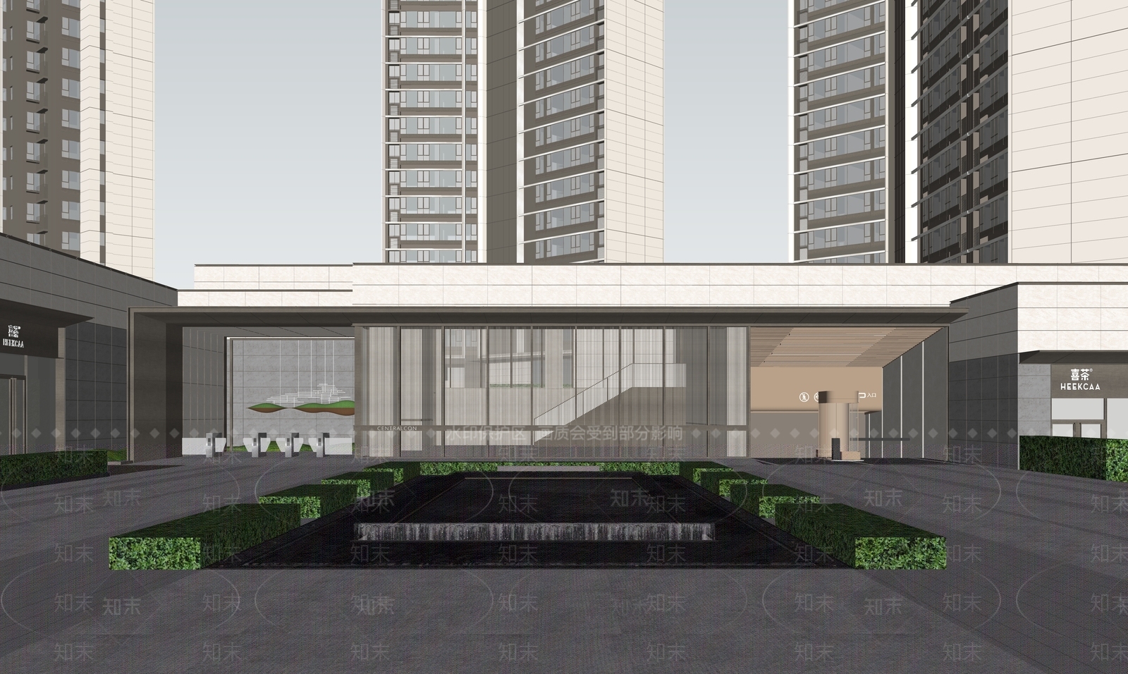 现代小区建筑SU模型下载【ID:1201493788】