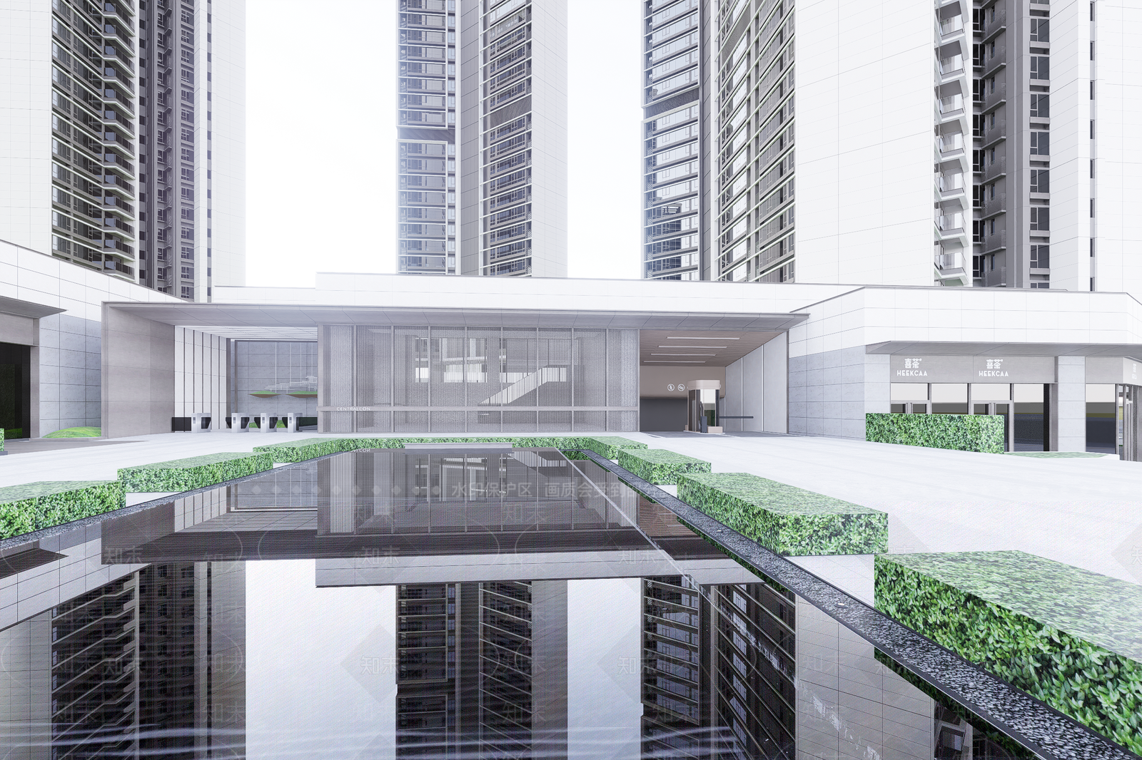 现代小区建筑SU模型下载【ID:1201493788】