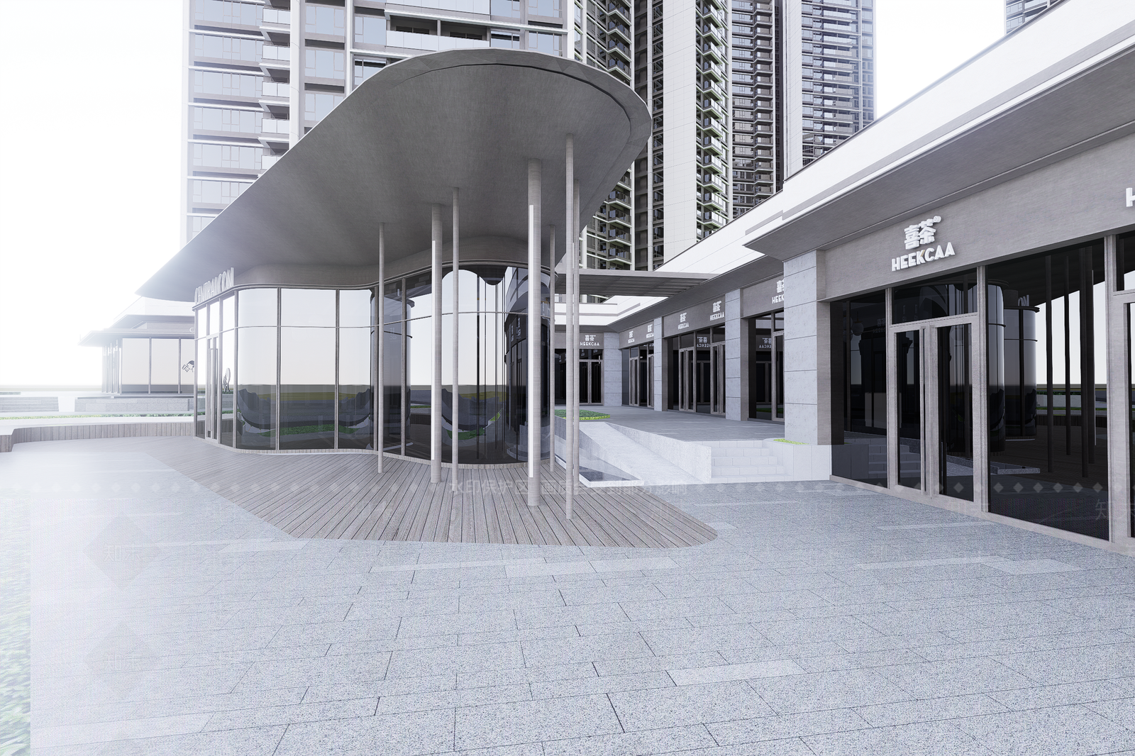 现代小区建筑SU模型下载【ID:1201493788】