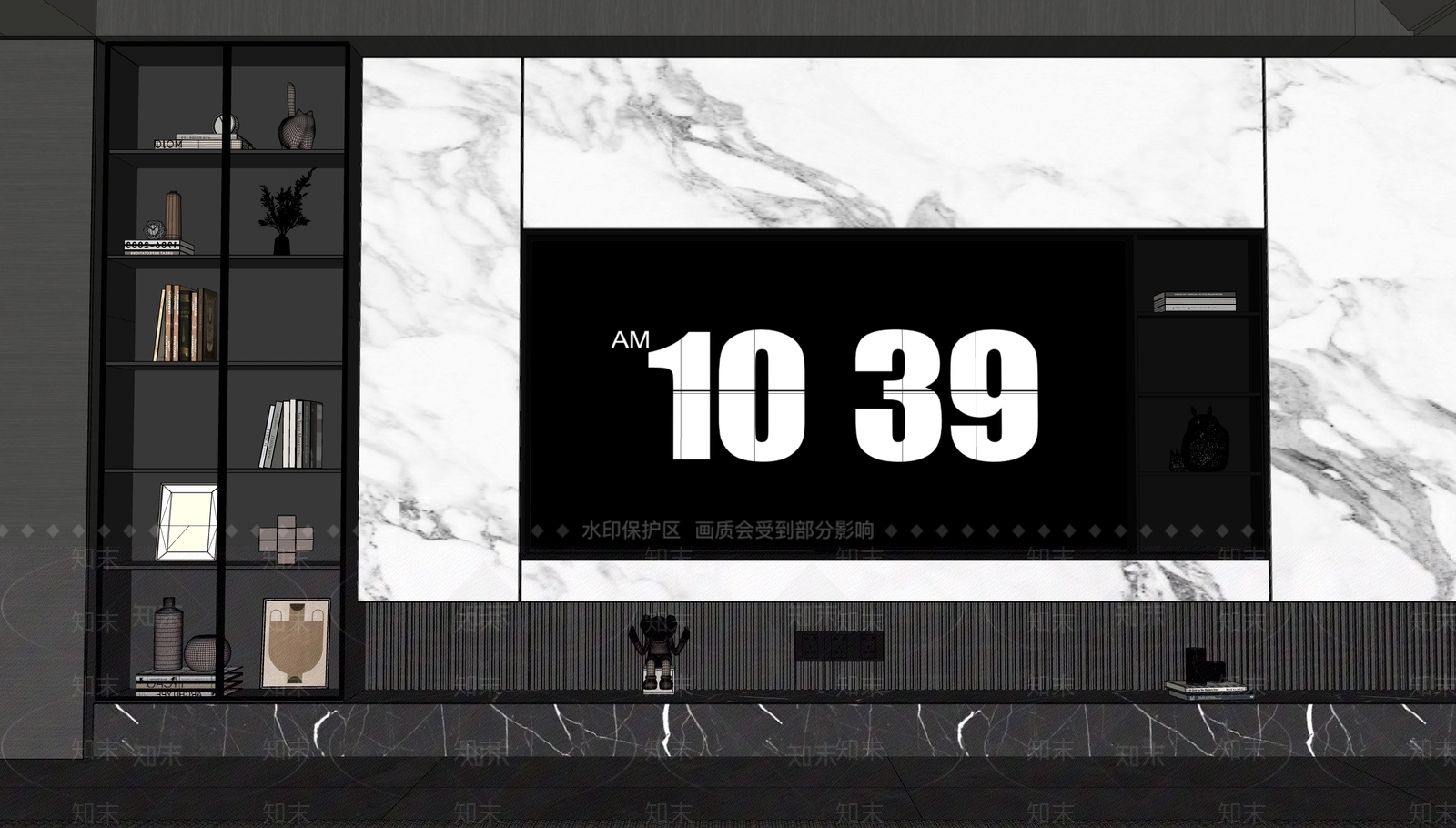 现代背景墙SU模型下载【ID:1201497645】