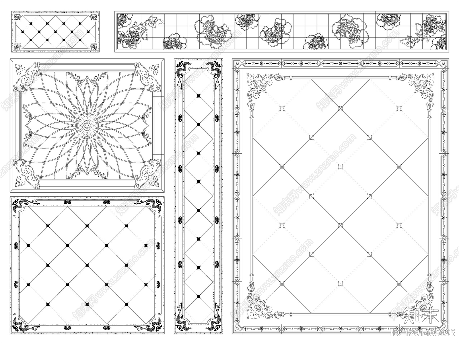 欧式地面拼花施工图下载【ID:1201495095】