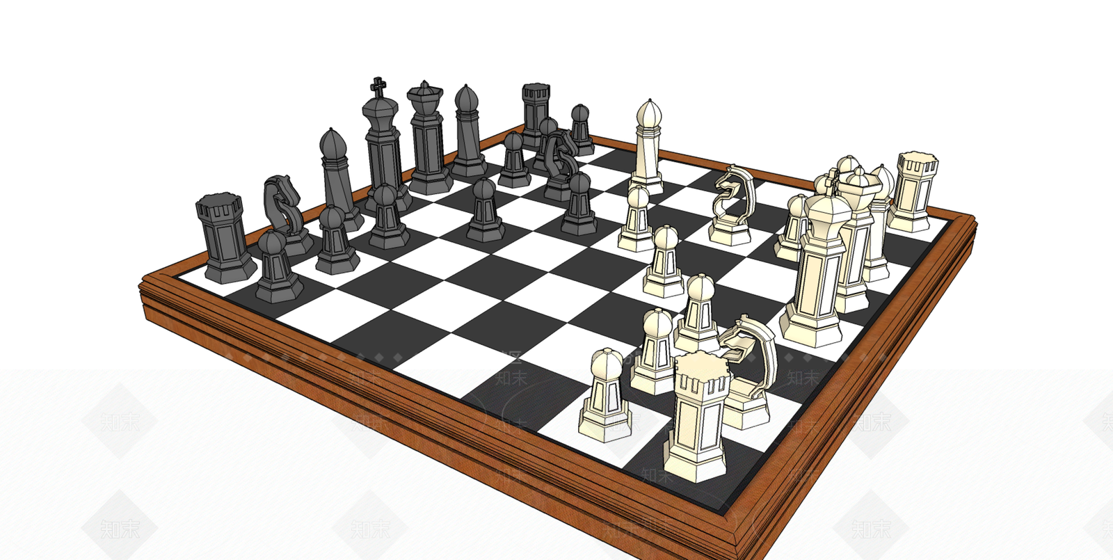 现代圣诞树SU模型下载【ID:1201499235】