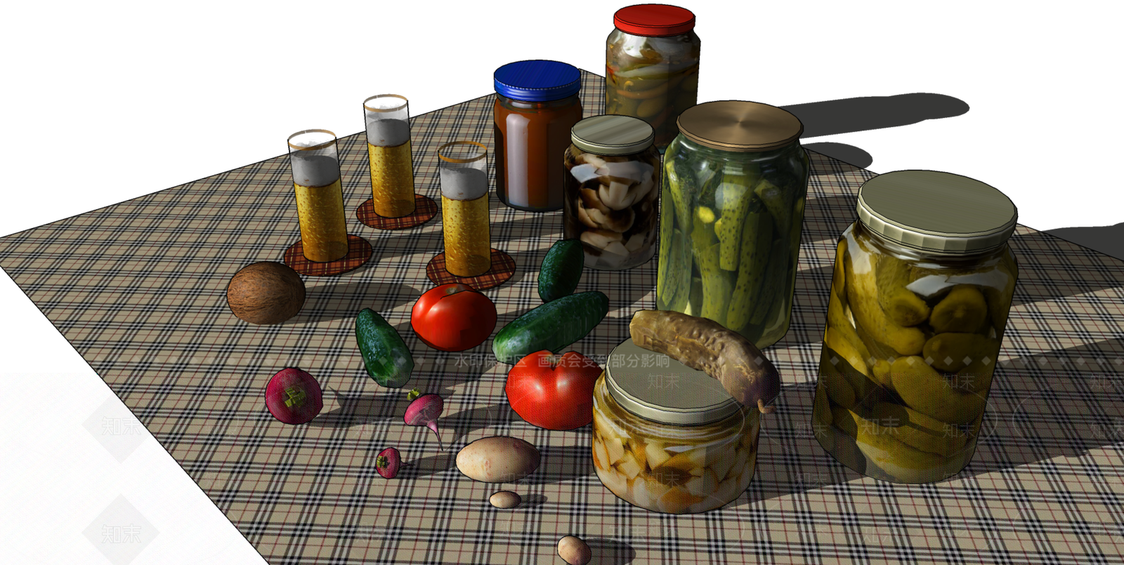 现代圣诞树SU模型下载【ID:1201499773】