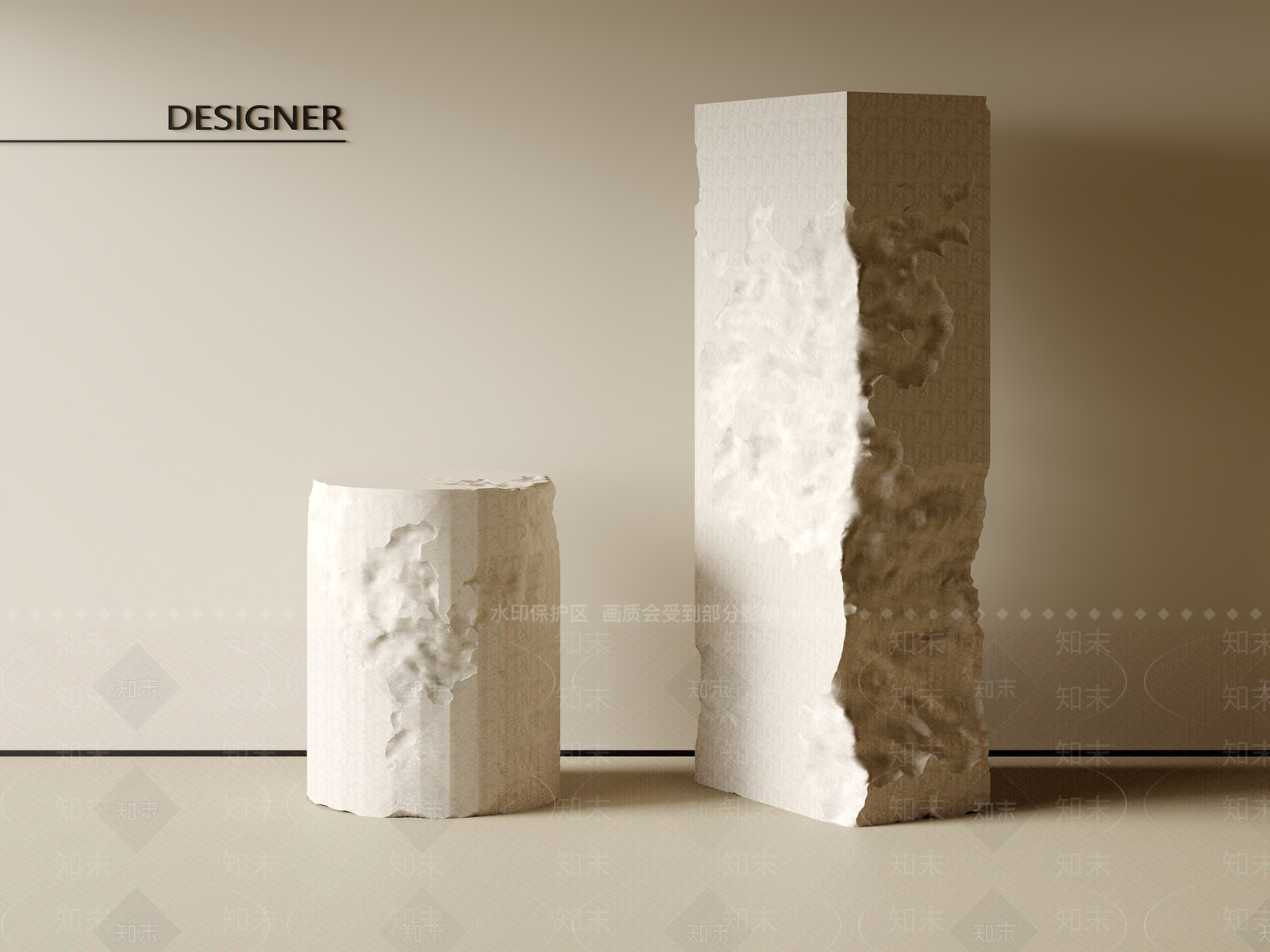 现代柱子3D模型下载【ID:1201501385】