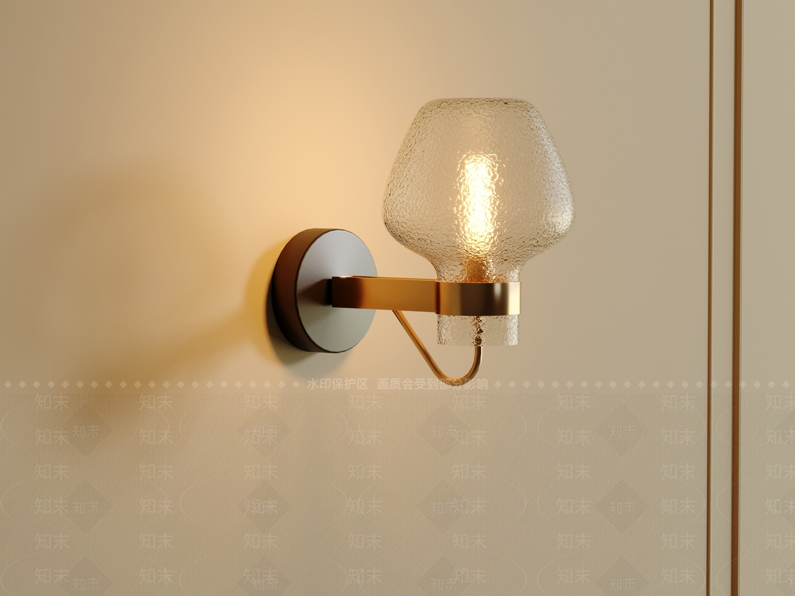 现代法式壁灯3D模型下载【ID:1201508973】