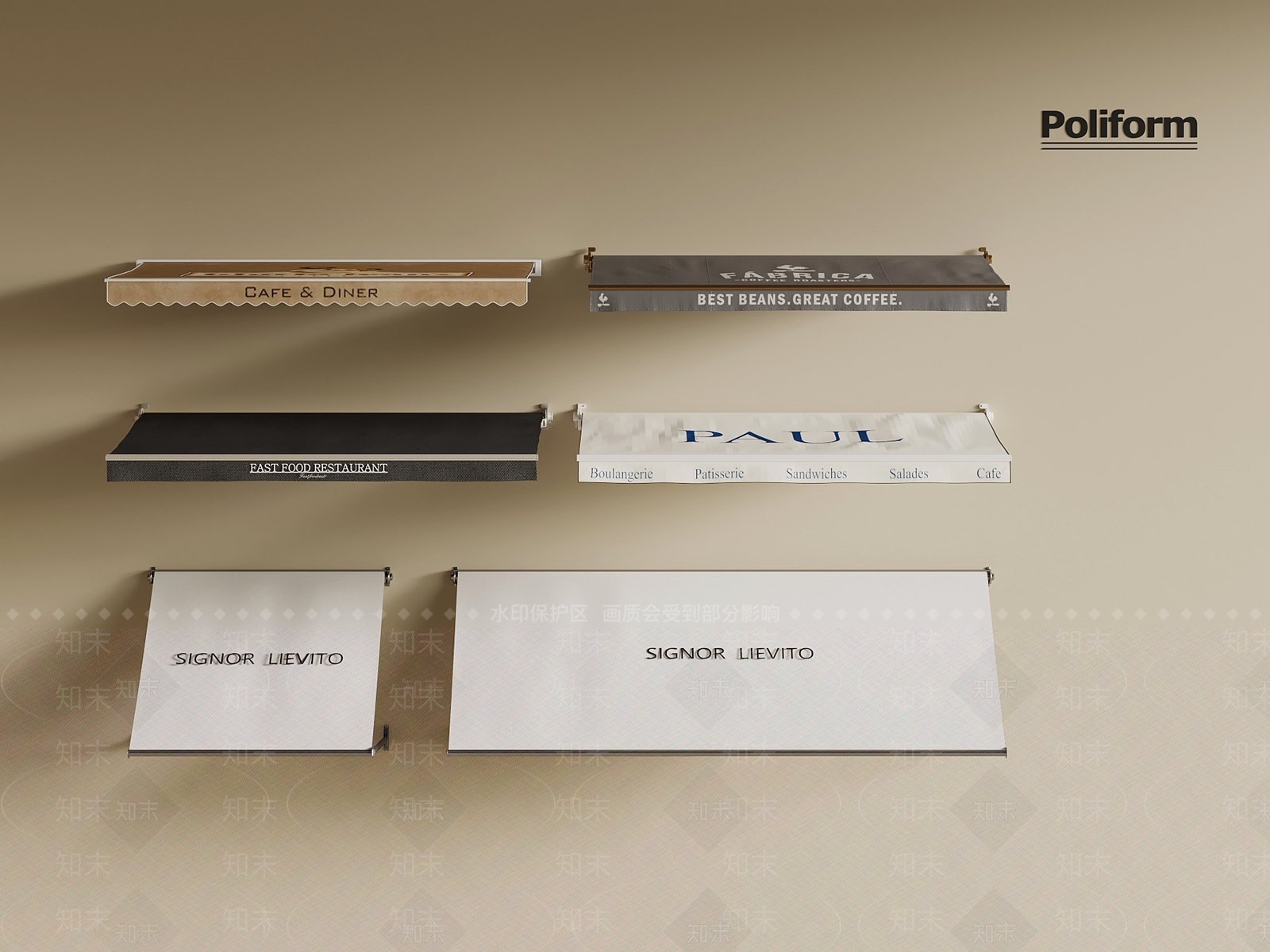 现代遮阳棚3D模型下载【ID:1201509312】