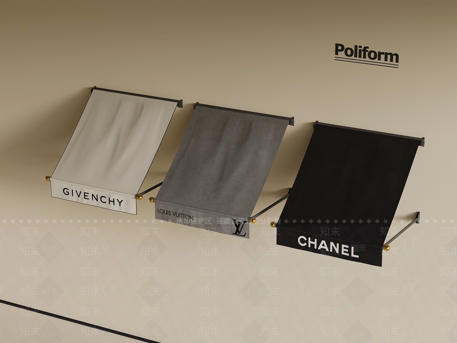 现代遮阳棚3D模型下载【ID:1201509869】