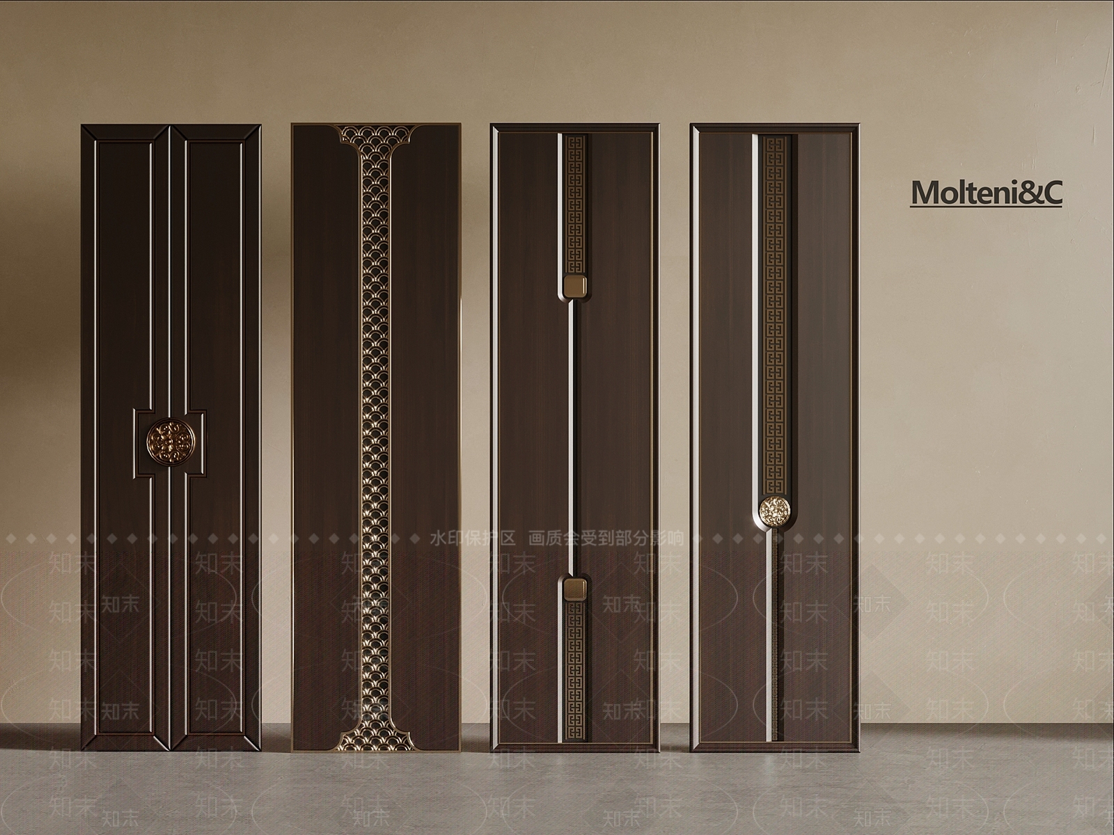 新中式隔断3D模型下载【ID:1201512442】