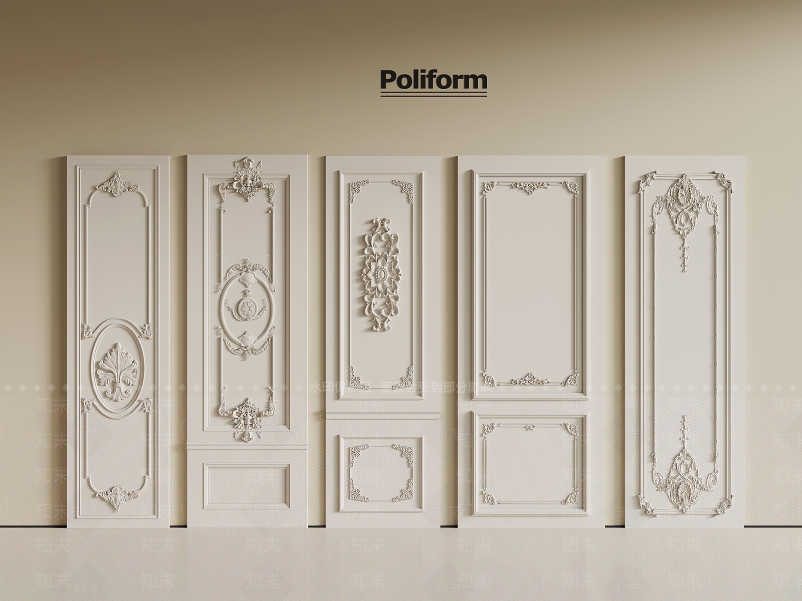 法式护墙板SU模型下载【ID:1201513119】