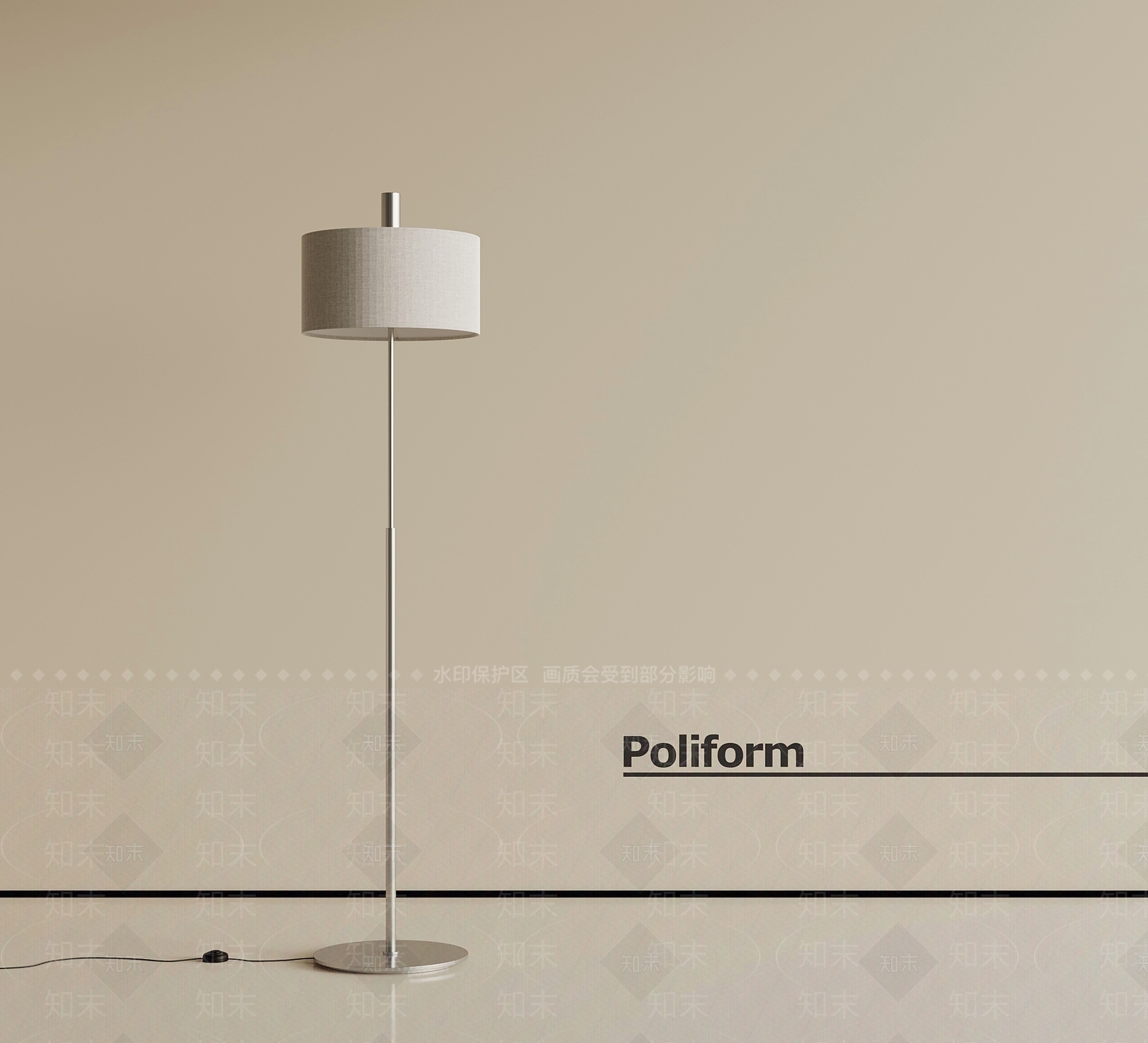 现代落地灯SU模型下载【ID:1201514245】
