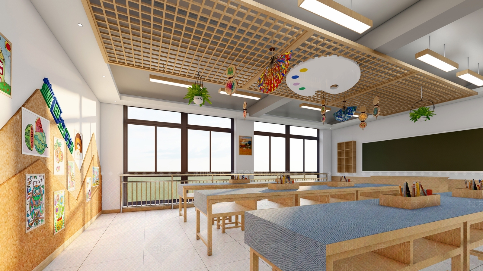现代教室SU模型下载【ID:1201514595】