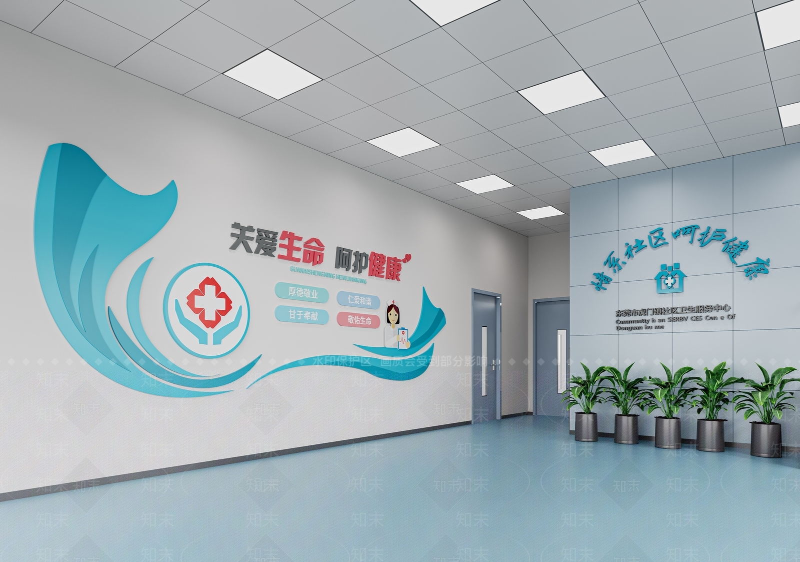 现代医院3D模型下载【ID:1201514756】