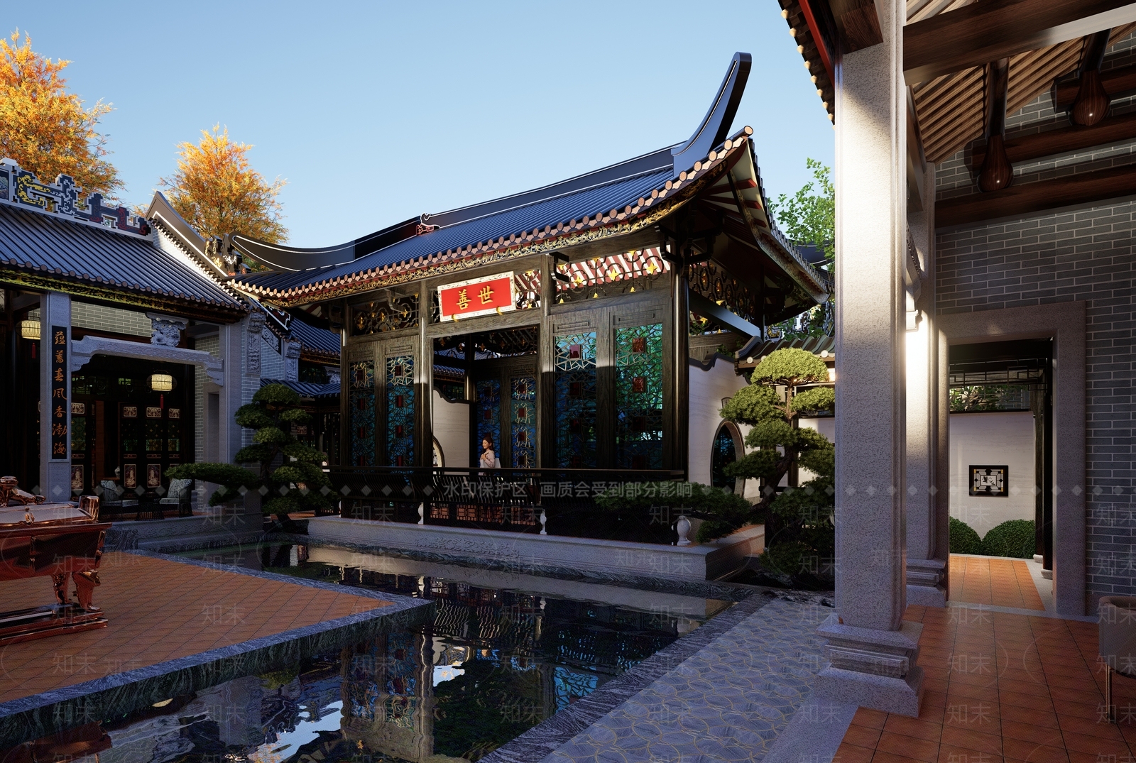 中式古建筑SU模型下载【ID:1201515437】