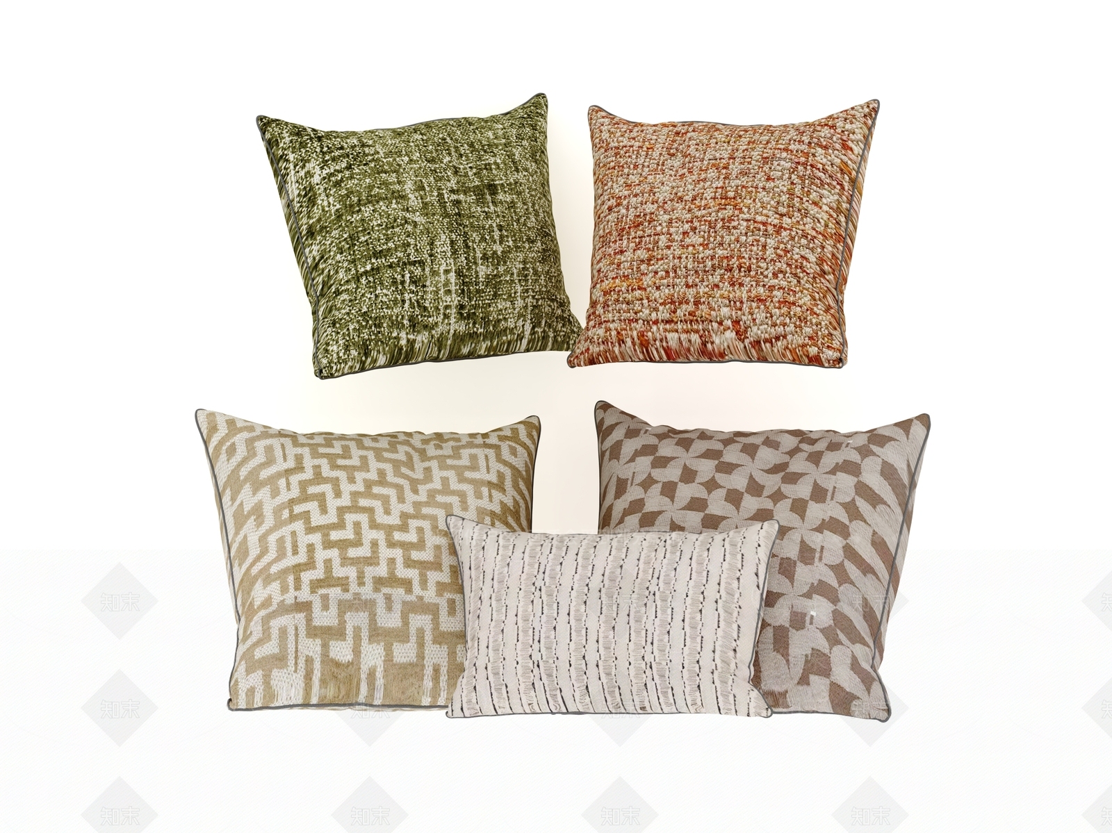现代抱枕3D模型下载【ID:1201515024】