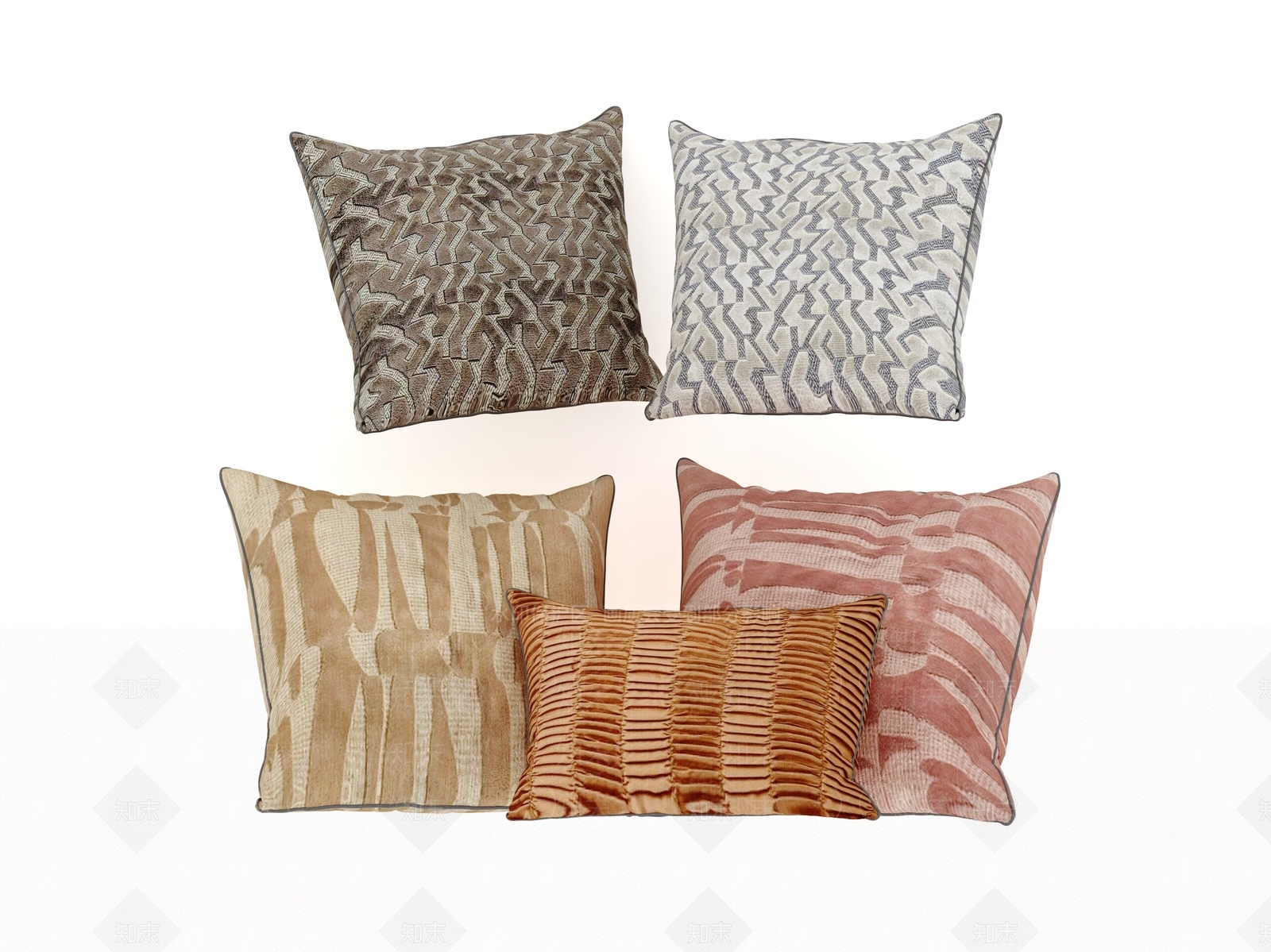 现代轻奢抱枕3D模型下载【ID:1201515056】