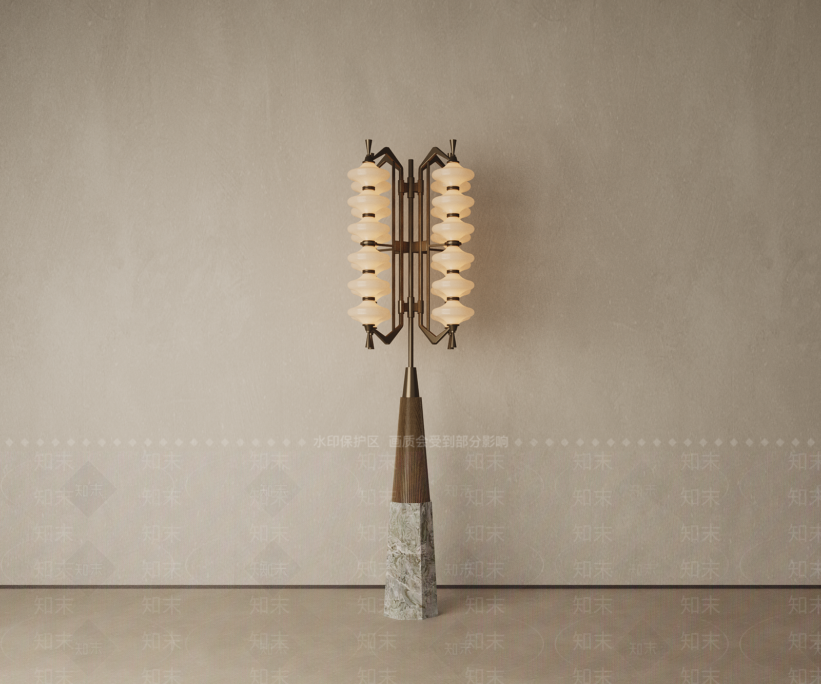 轻奢复古灯具组合3D模型下载【ID:1201515426】