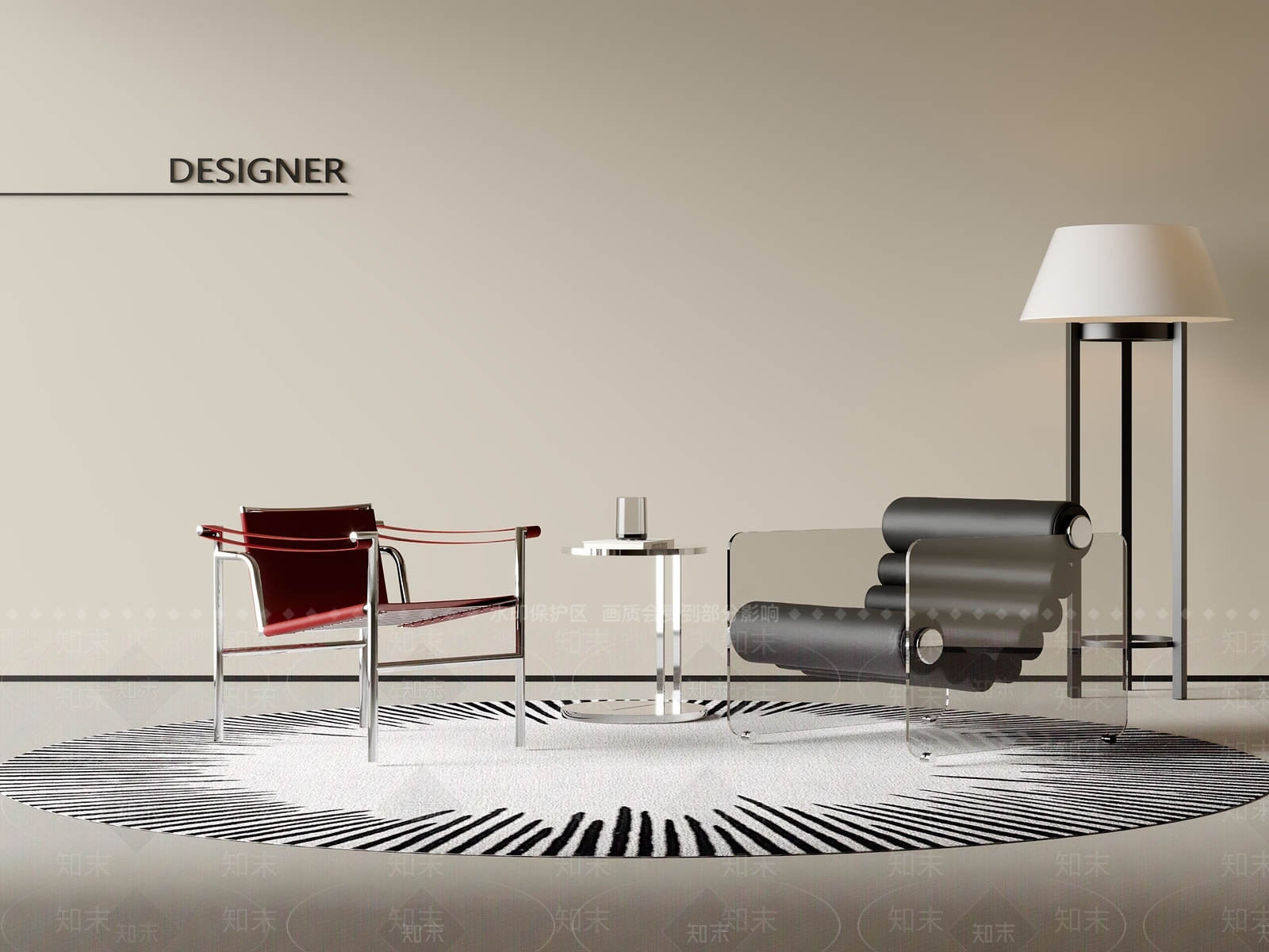 现代休闲桌椅3D模型下载【ID:1201515642】