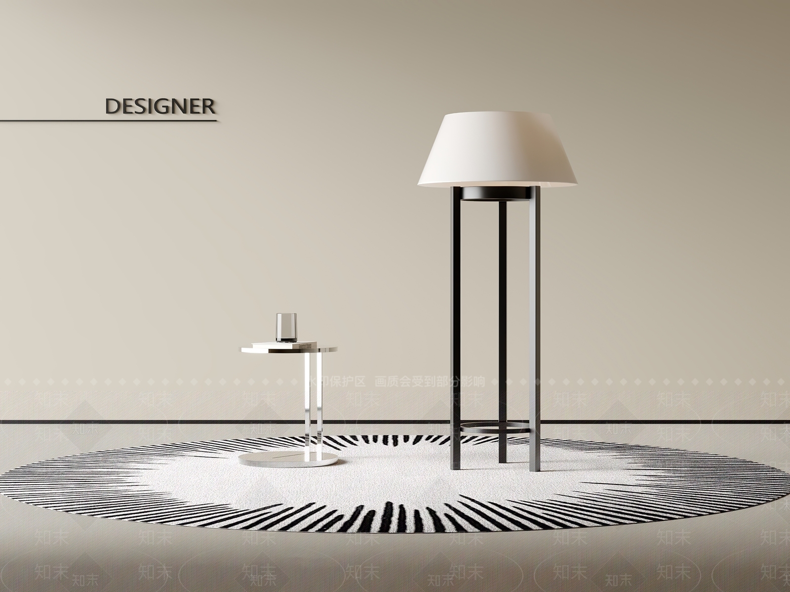现代落地灯3D模型下载【ID:1201515819】