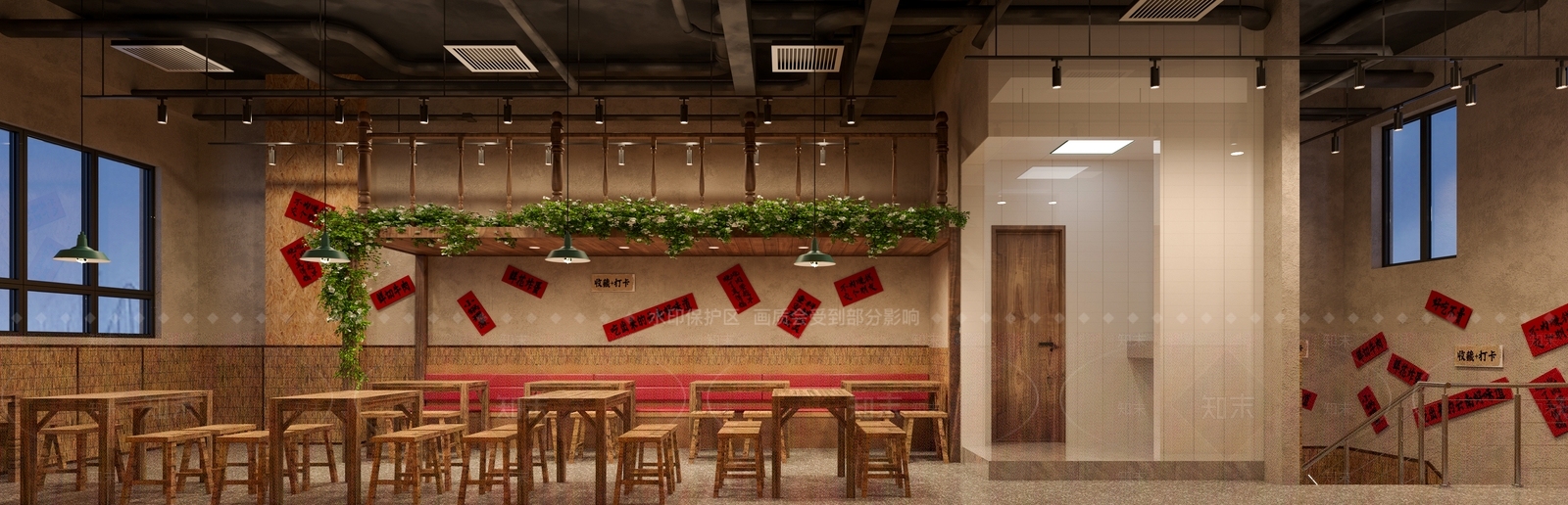 现代原木快餐店3D模型下载【ID:1201516597】