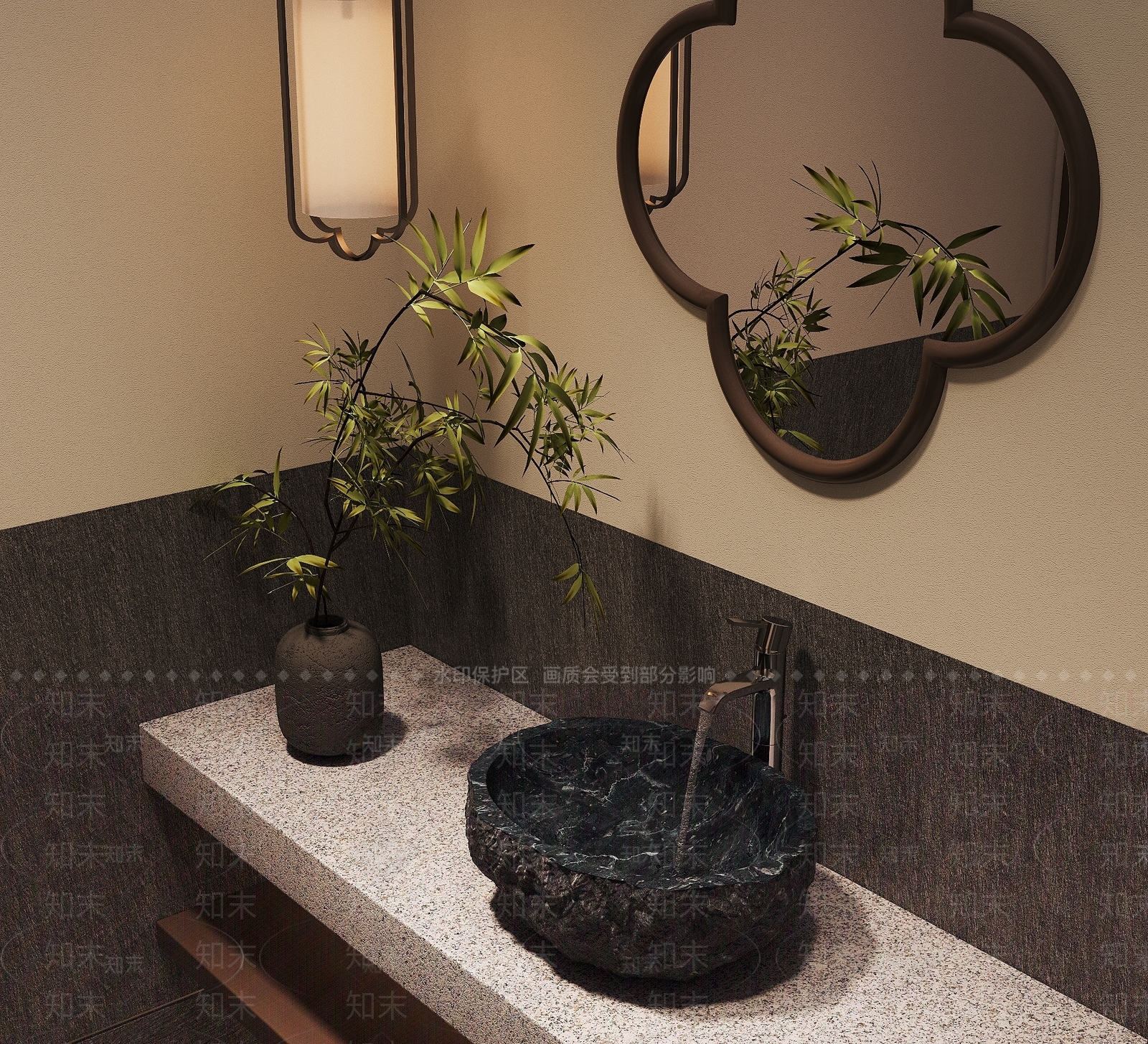 现代酒店卫生间3D模型下载【ID:1201516854】