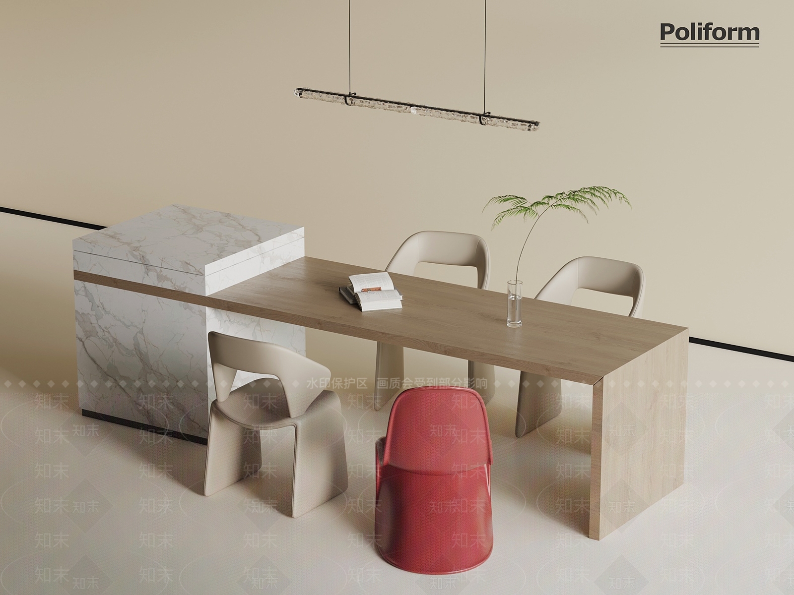 现代吧台3D模型下载【ID:1201517070】