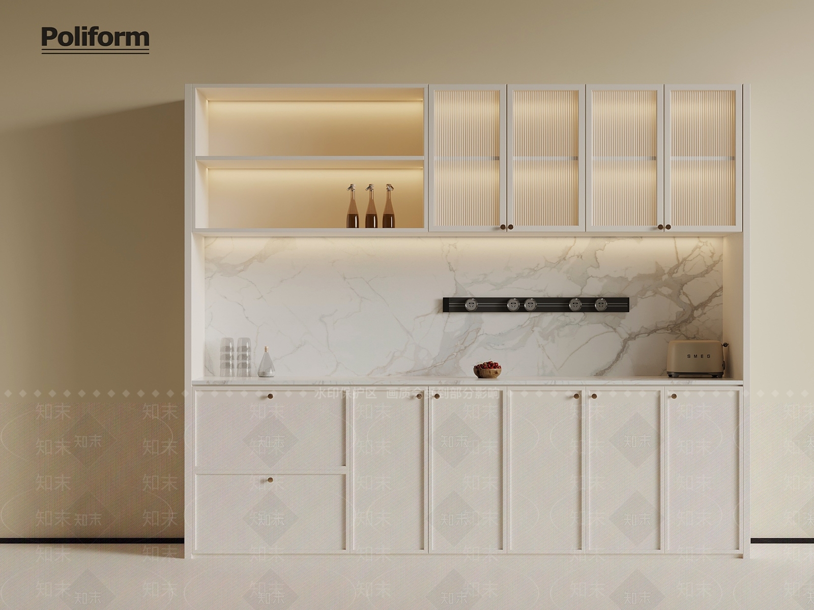 现代餐边柜3D模型下载【ID:1201517098】