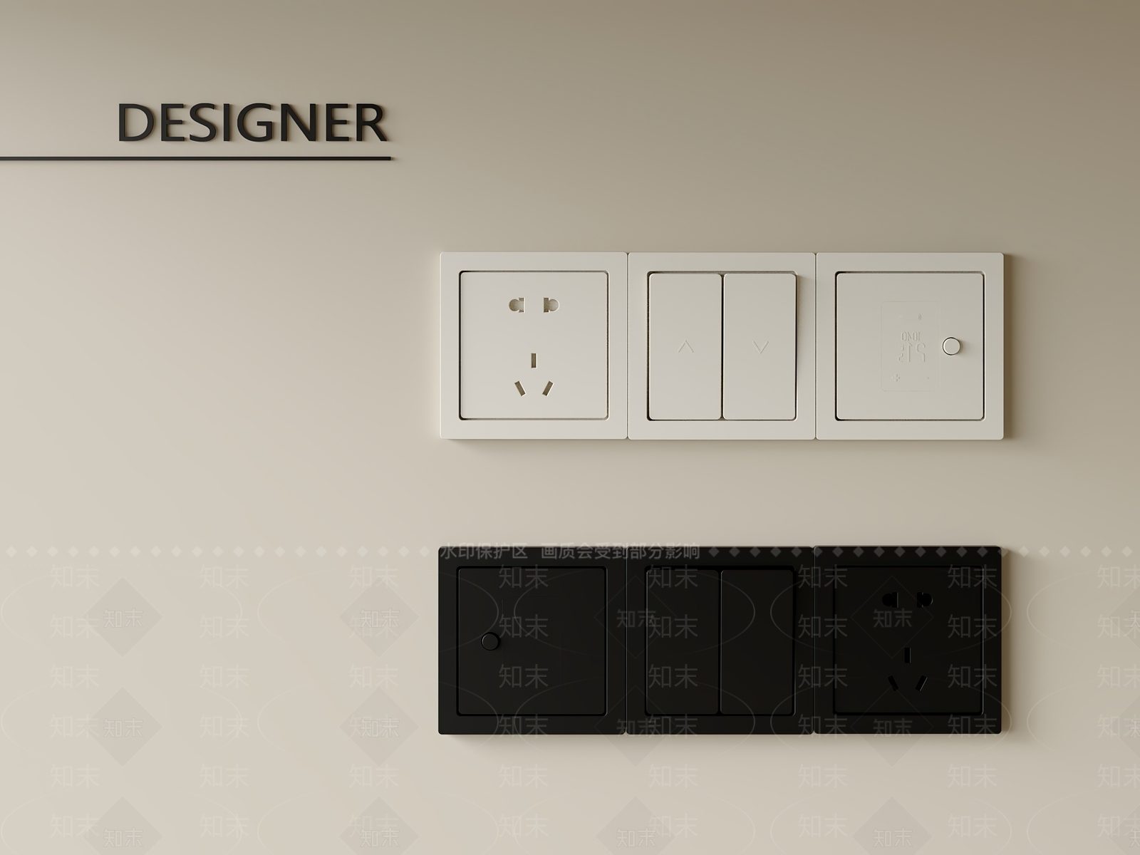 现代插座3D模型下载【ID:1201517943】