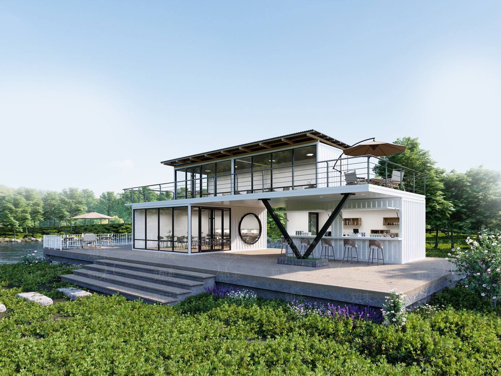 现代风格建筑SU模型下载【ID:1201518293】