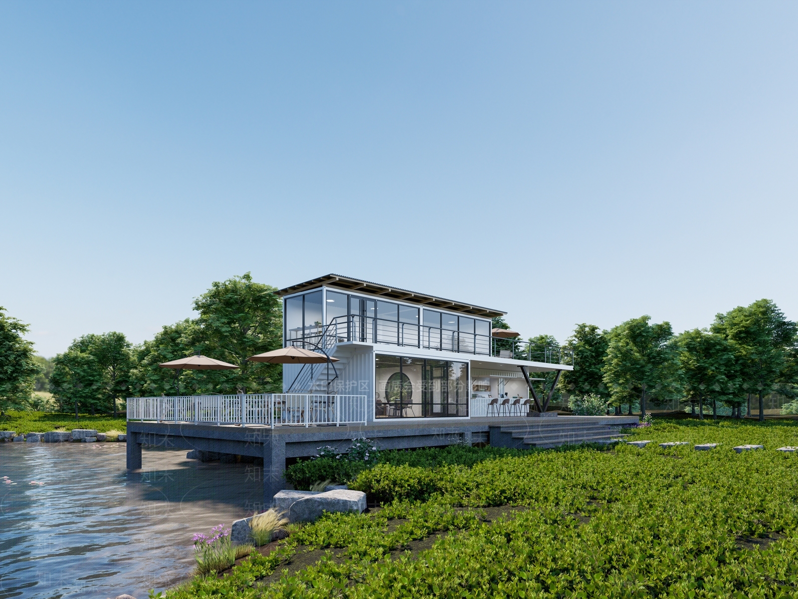现代风格建筑SU模型下载【ID:1201518293】