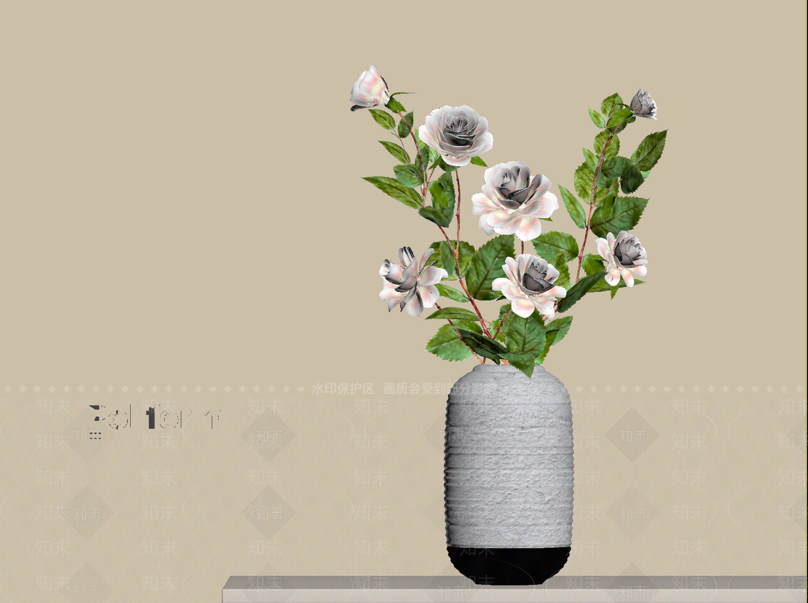 现代花瓶SU模型下载【ID:1201519216】