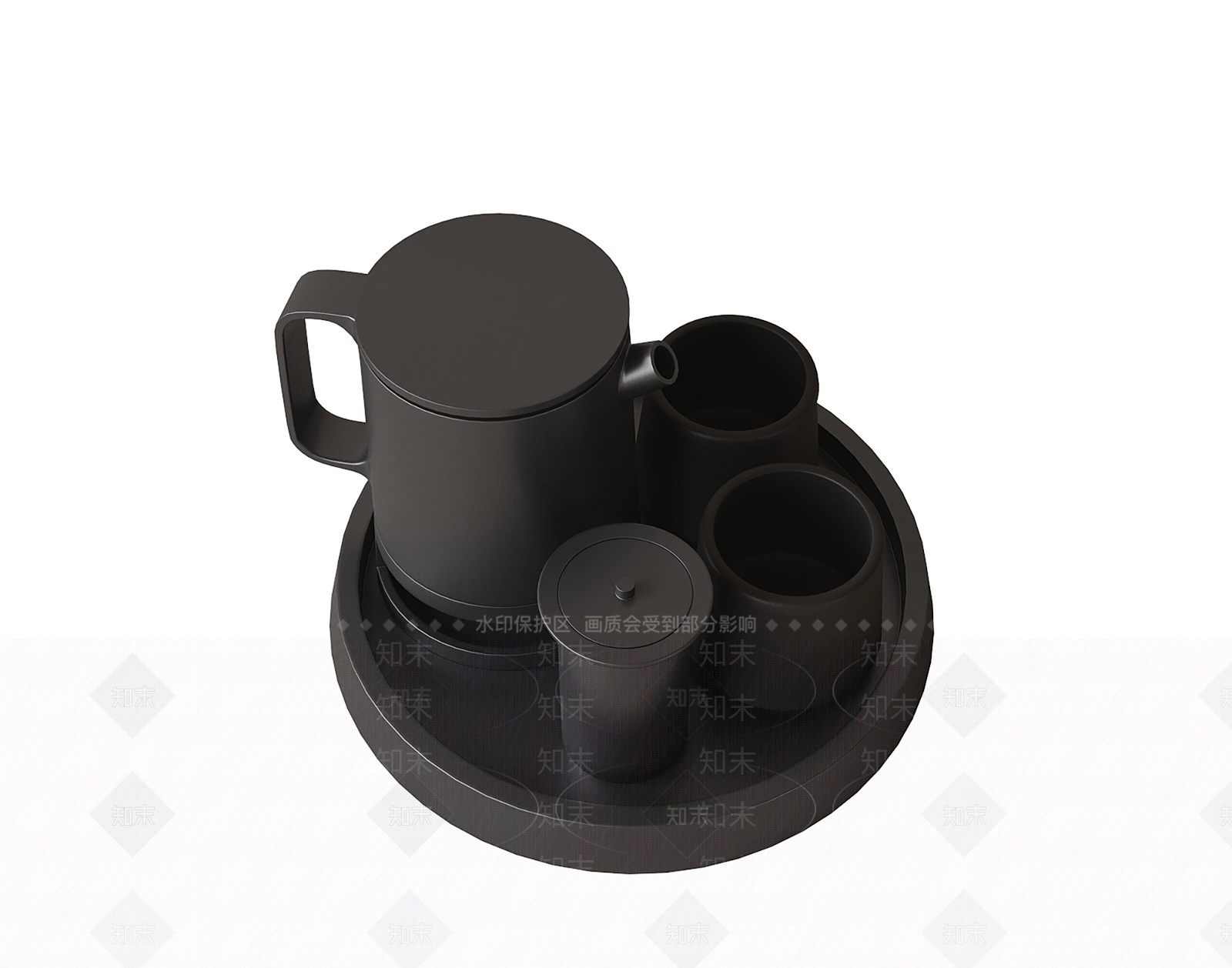 茶具3D模型下载【ID:1201519343】