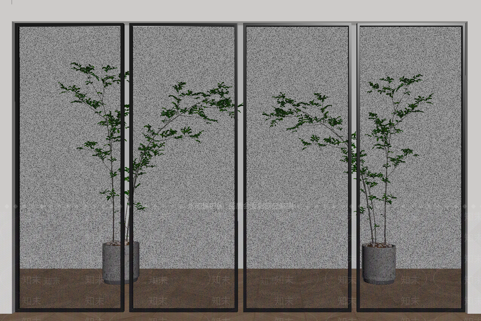 现代隔断SU模型下载【ID:1201521305】