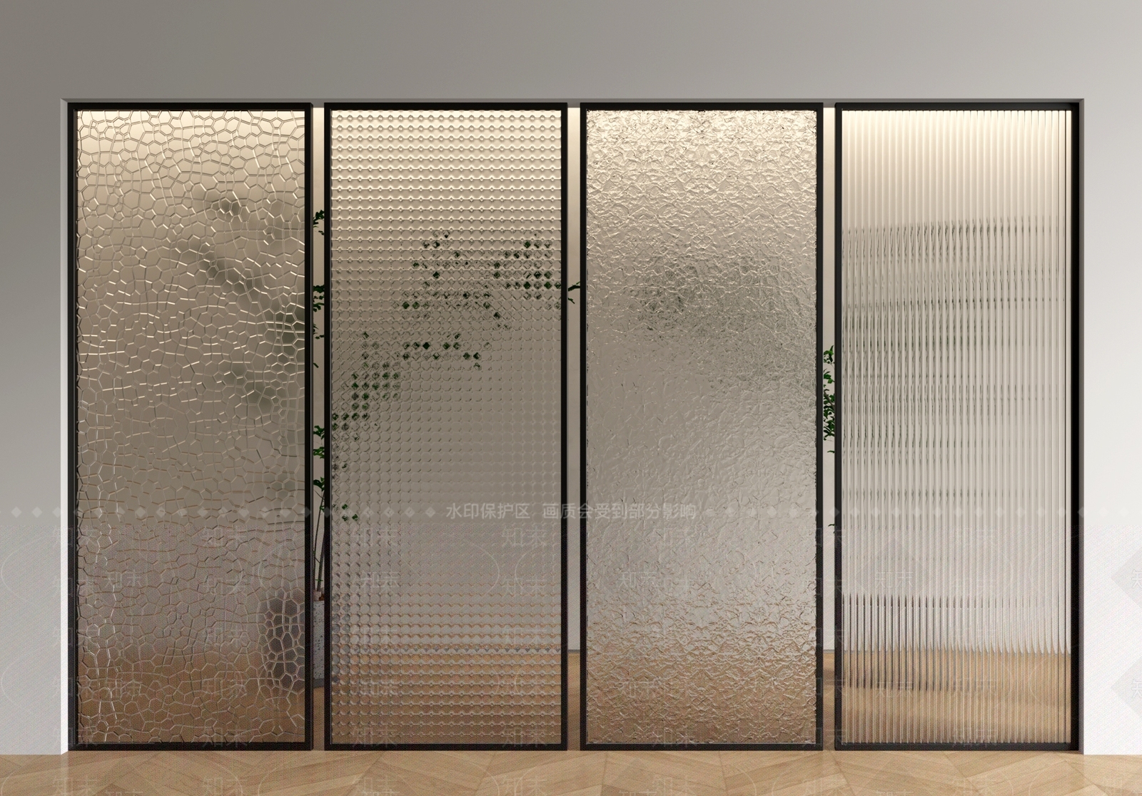 现代隔断SU模型下载【ID:1201521305】