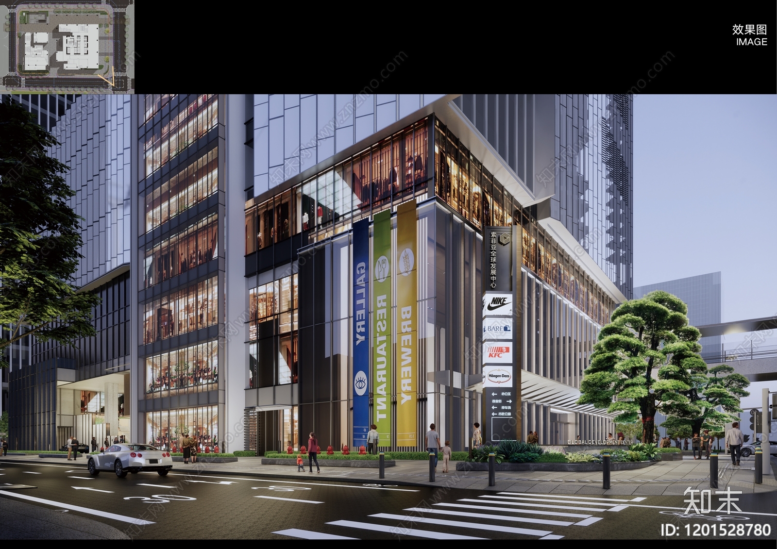 现代办公楼景观下载【ID:1201528780】
