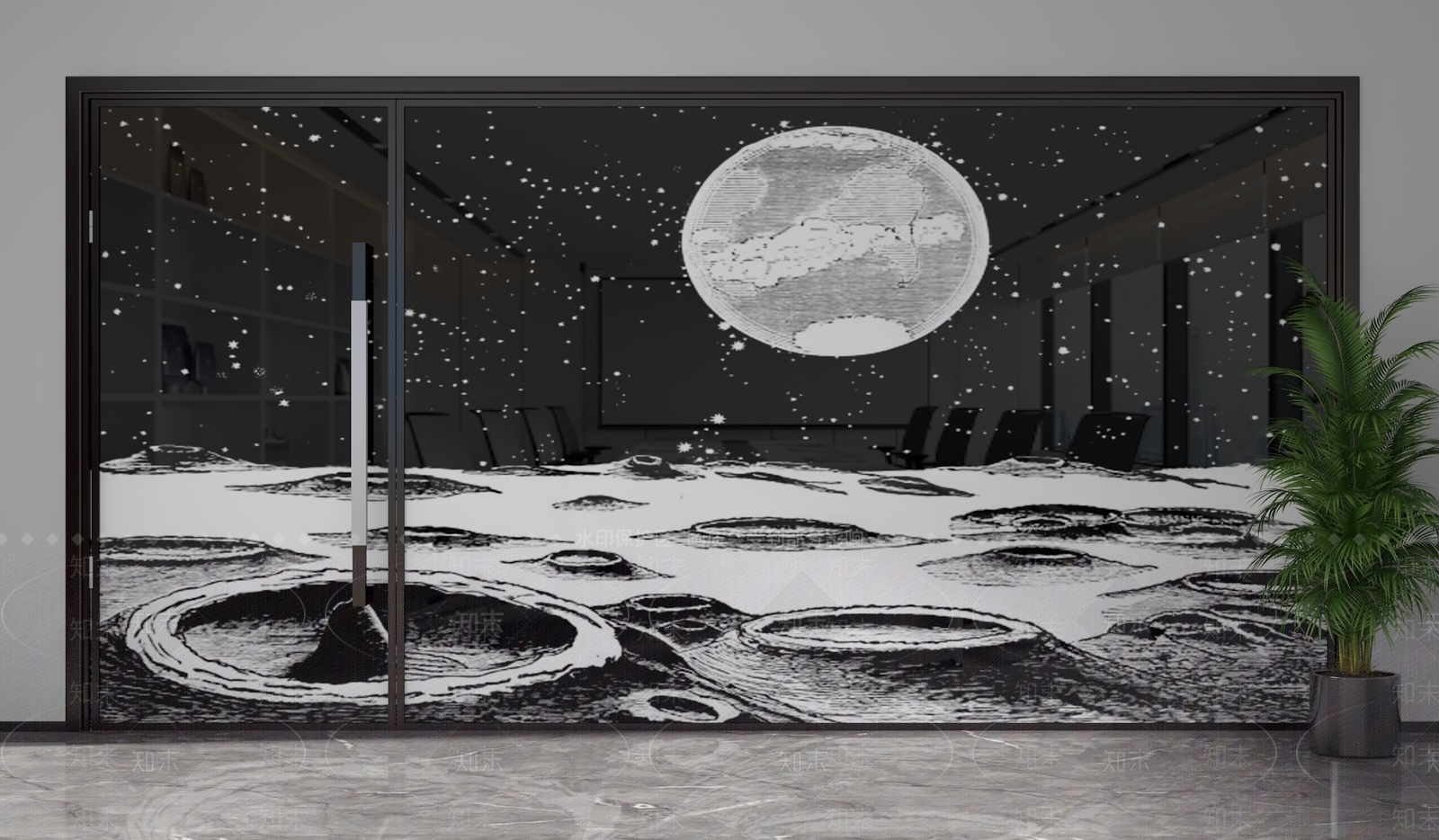 现代隔断3D模型下载【ID:1201530461】