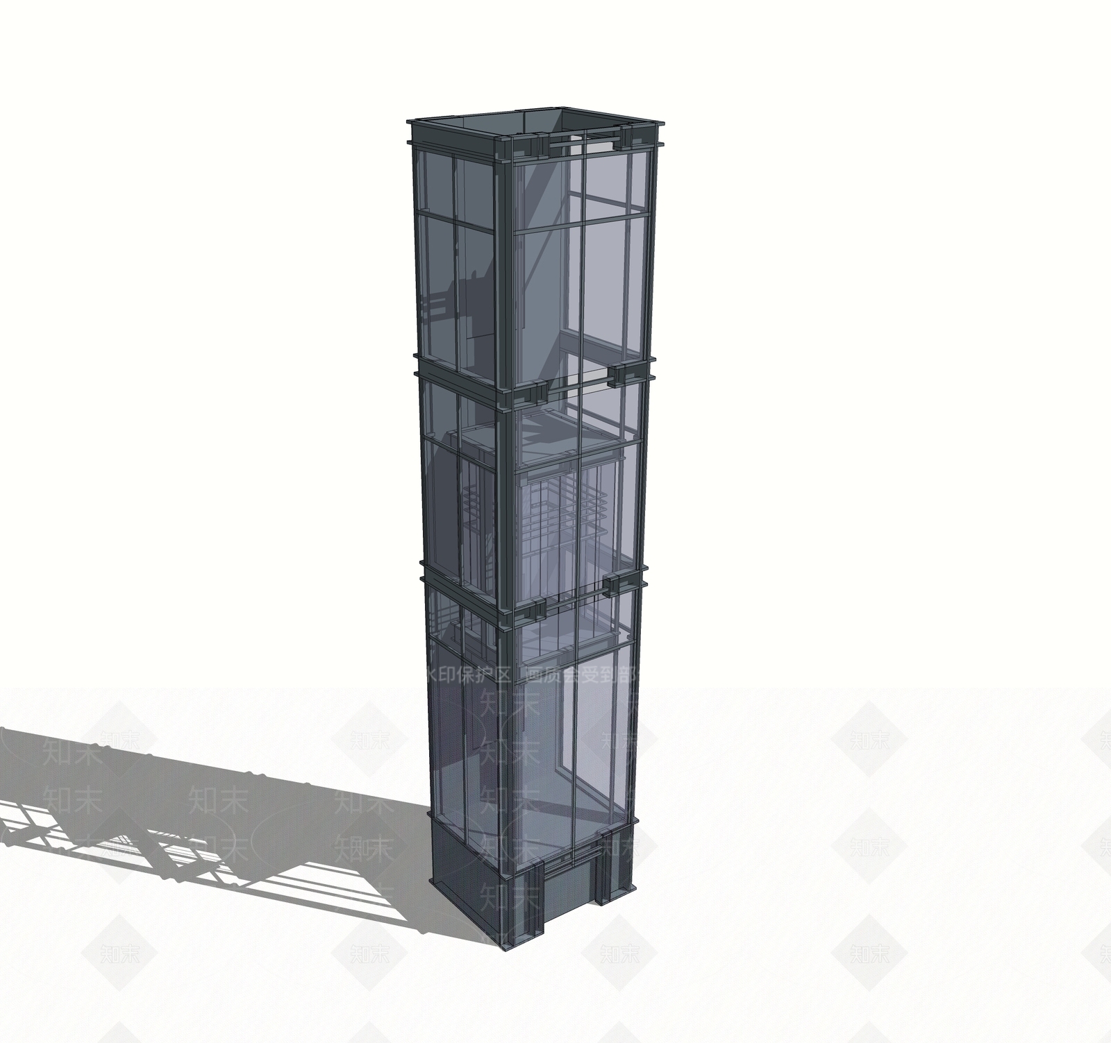 现代观光电梯SU模型下载【ID:1201531337】