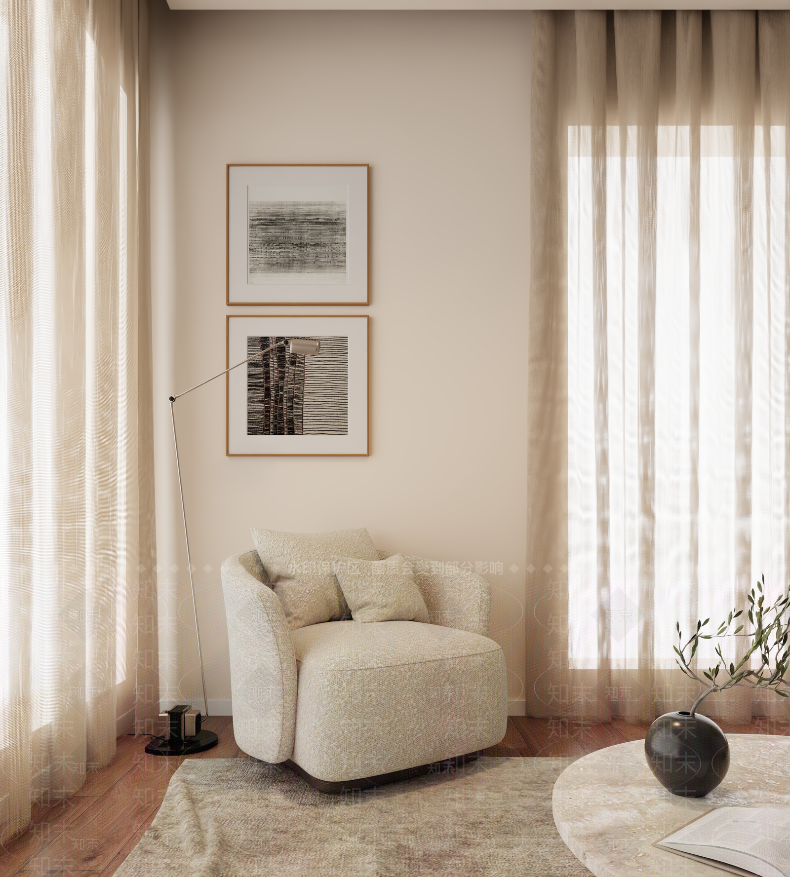 单人沙发3D模型下载【ID:1201533046】