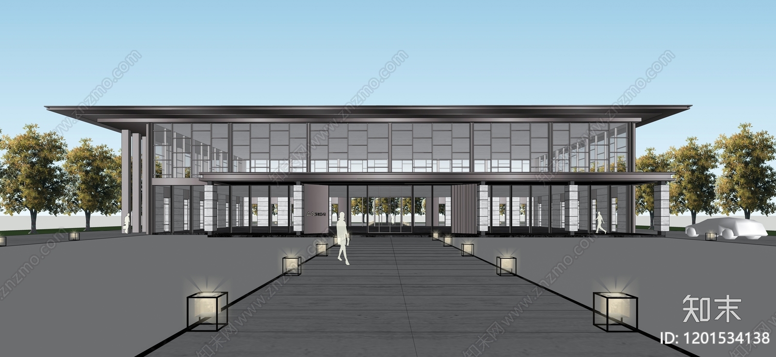 现代新中式其他公共建筑cad施工图下载【ID:1201534138】